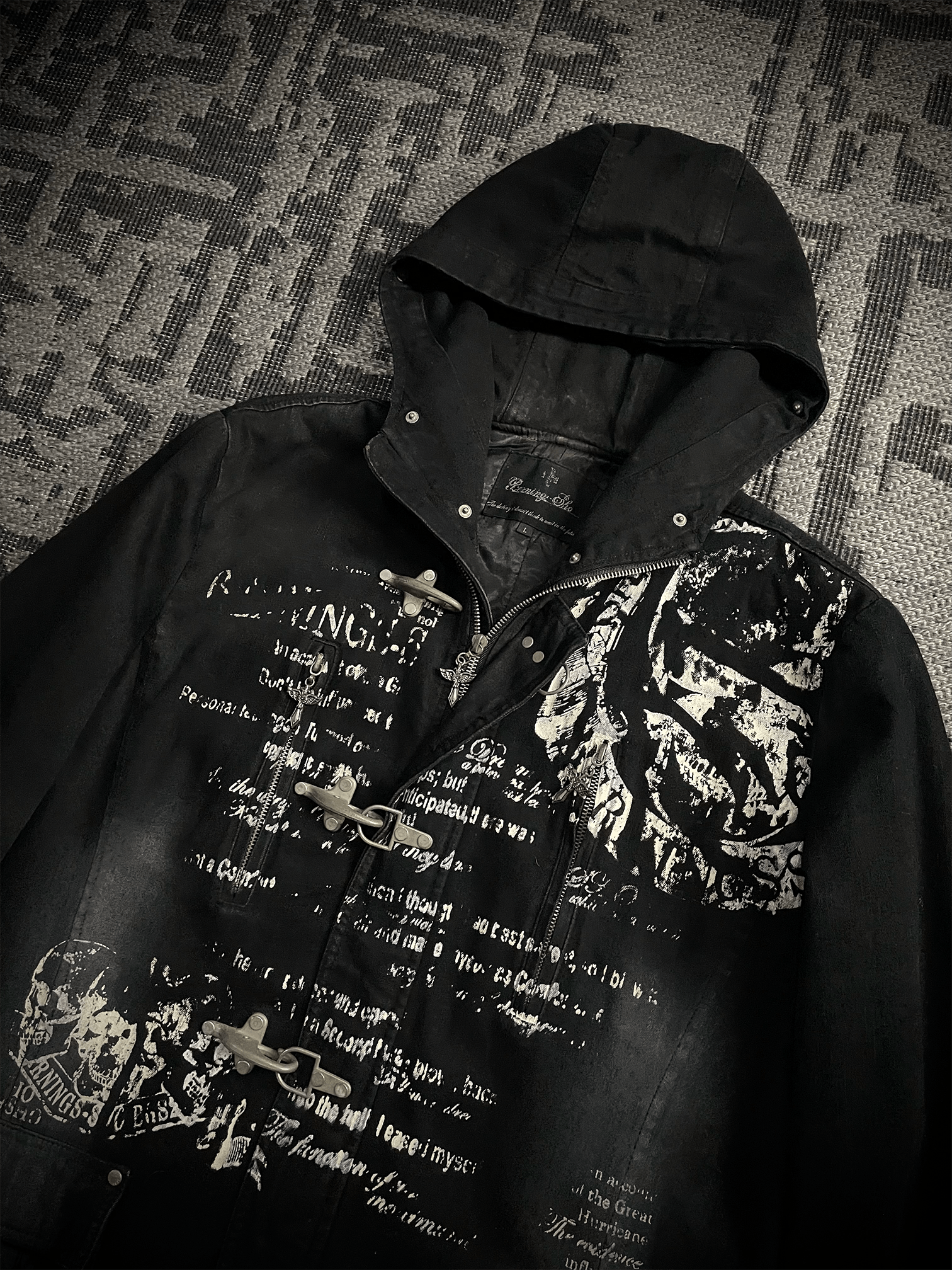 Japanese Brand Bernnings Sho Poem Seditionaries Buckle Denim Hoodie Jacket Size US S / EU 44-46 / 1 - 3 Thumbnail