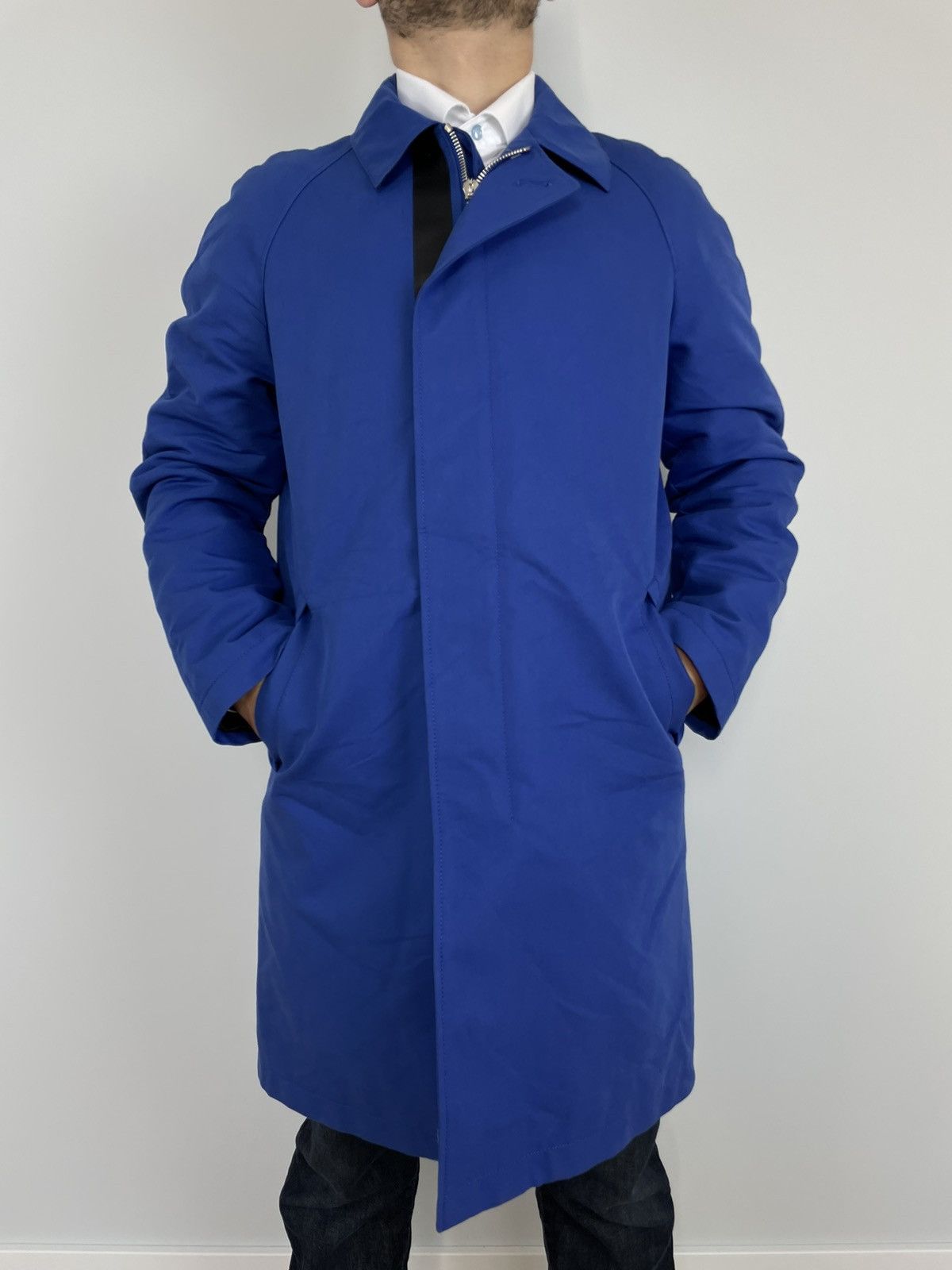 Berluti Berluti Paris Coat Trench Blue Cotton Leather Rare Designer Size US M / EU 48-50 / 2 - 2 Thumbnail