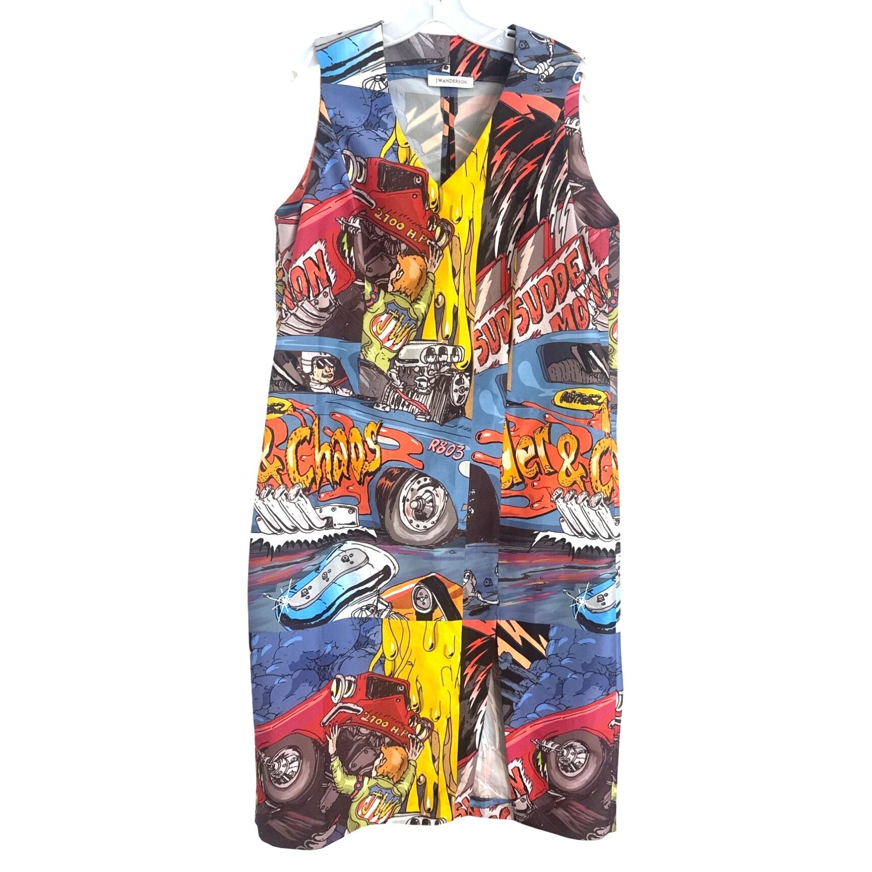 JW Anderson J.W. Anderson Comic Print Sleeveless Dress L UK 12 US 8 Bol Size M / US 6-8 / IT 42-44 - 1 Thumbnail