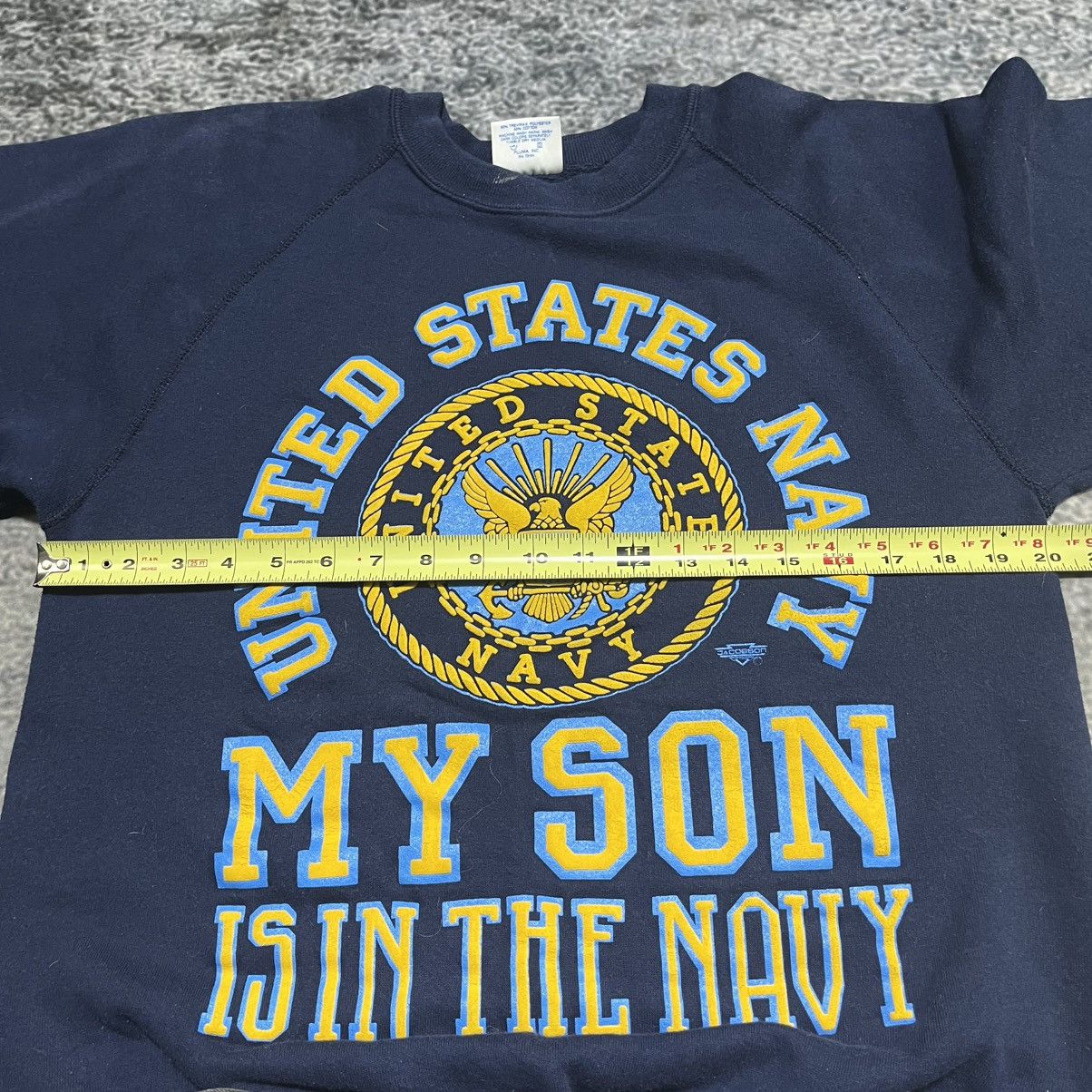 Vintage Vintage 90s My Son Is In The United States Navy Crewneck Size US L / EU 52-54 / 3 - 9 Thumbnail
