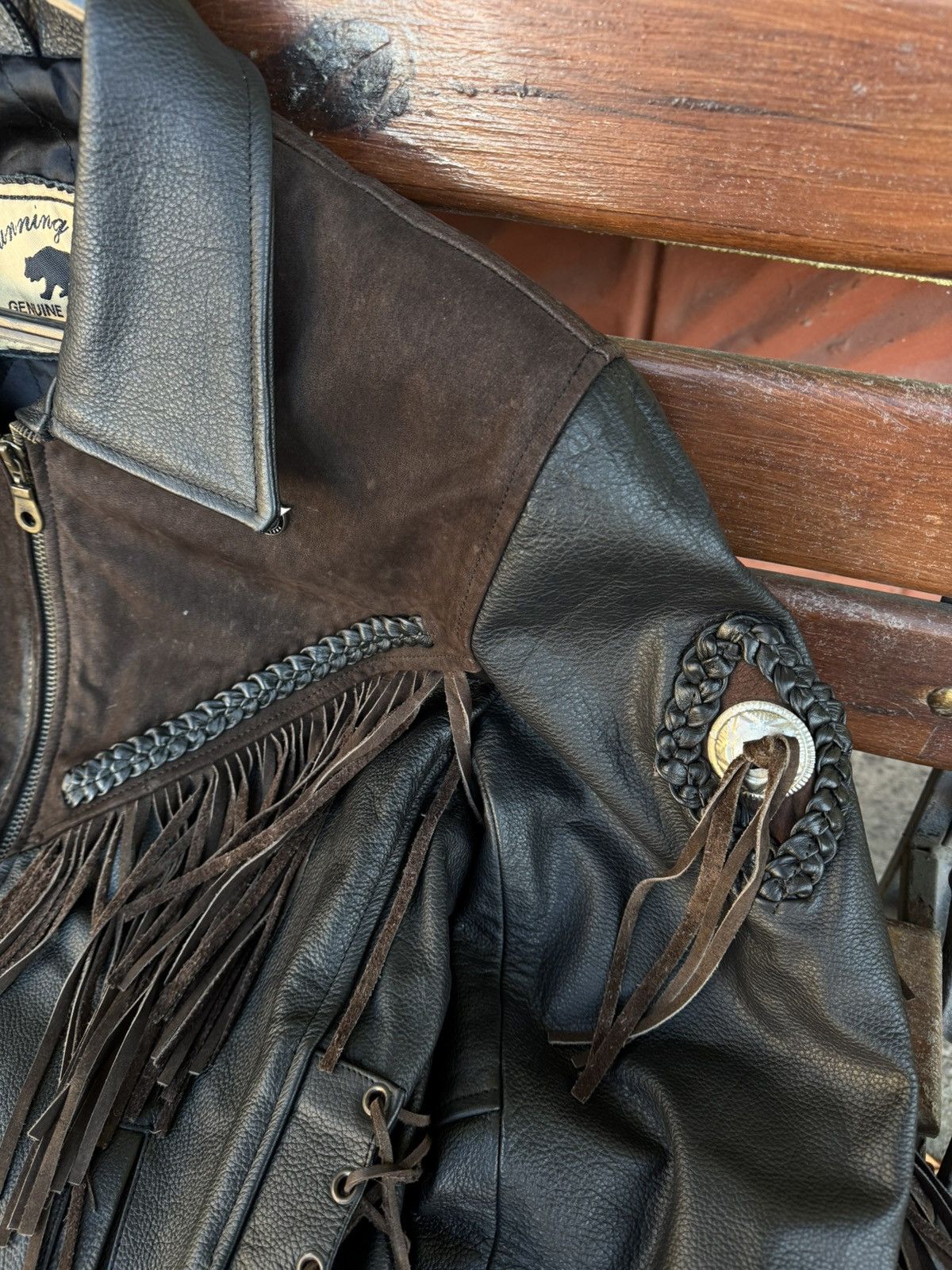 Vintage Vintage Suede Fringe Cowboy Western Leather Jacket Hype Rare Size US M / EU 48-50 / 2 - 5 Thumbnail
