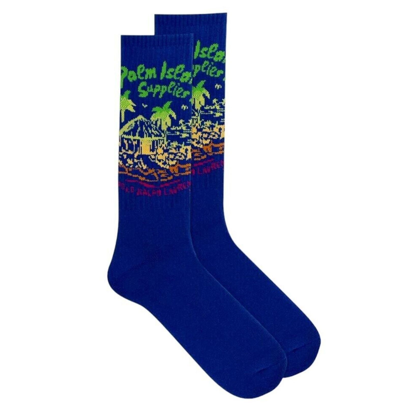 Ralph Lauren NWT POLO Ralph Lauren Palm Island Print Socks Men's 10-13 Size ONE SIZE - 5 Thumbnail