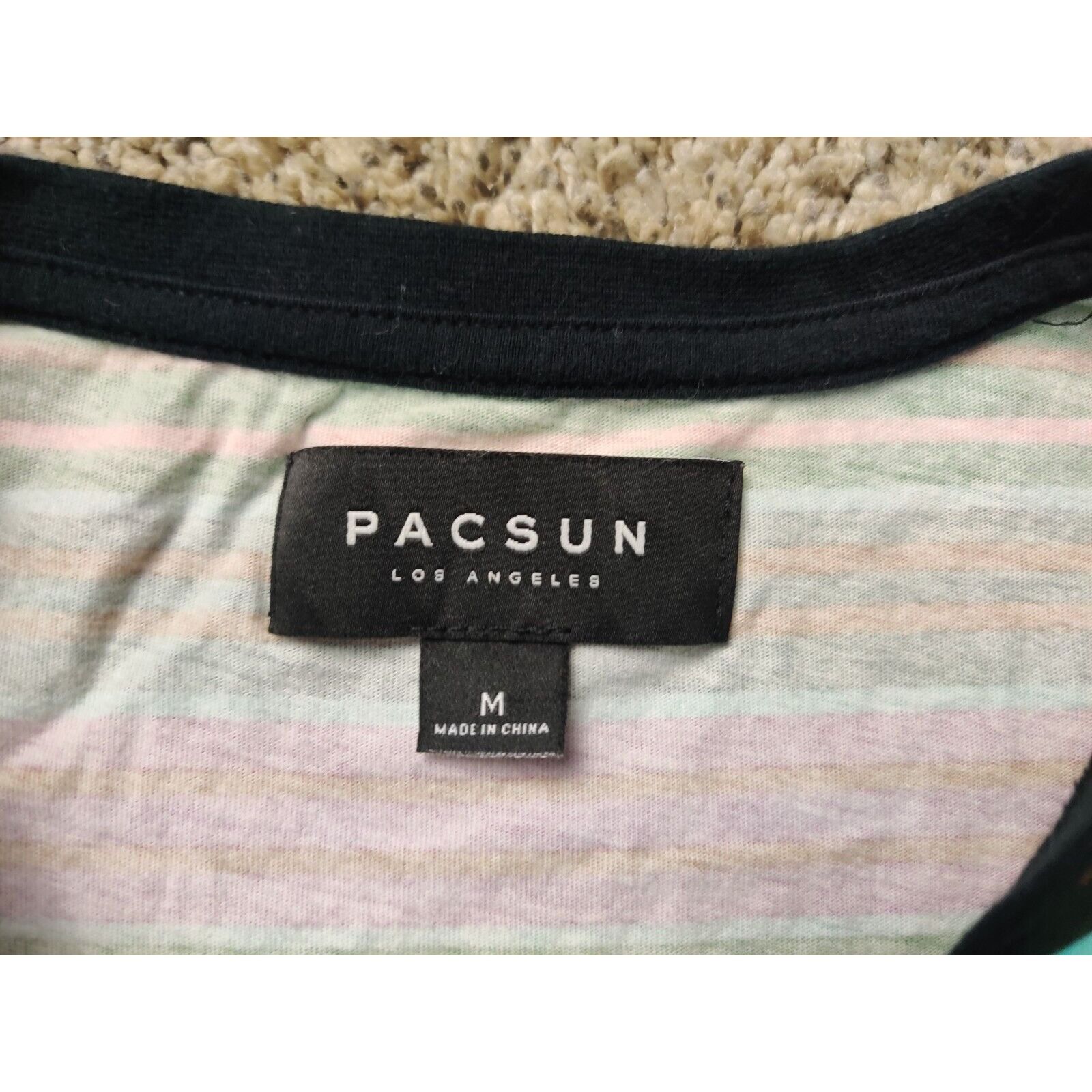 Pacsun PACSUN Shirt Adult Mens Medium Dark Pink Striped Paradise Size US M / EU 48-50 / 2 - 4 Thumbnail
