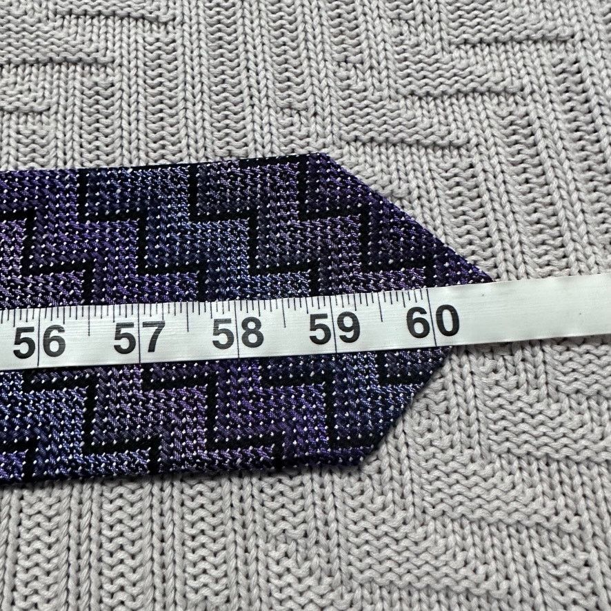 Missoni Missoni purple chevron geometric silk tie Size ONE SIZE - 4 Thumbnail