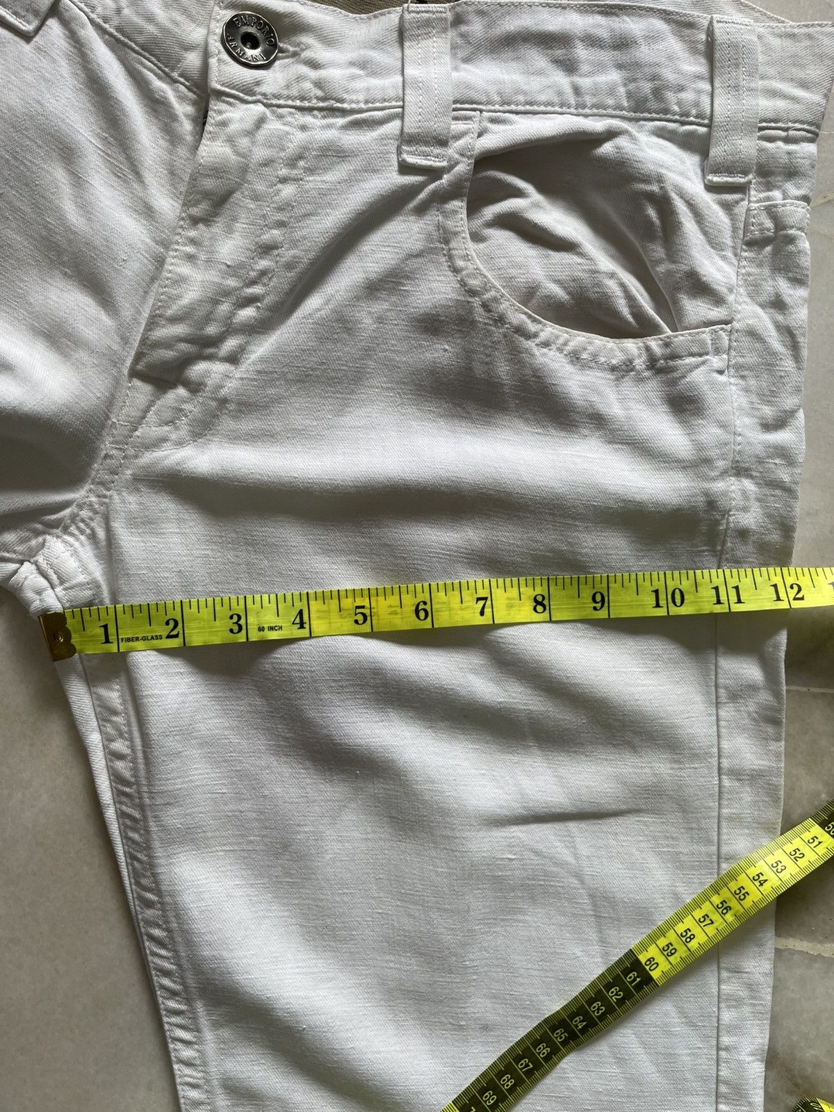 Emporio Armani Emporio Armani Metal Emblem Pocket White Denim Jeans 96 Size US 36 / EU 52 - 22 Thumbnail