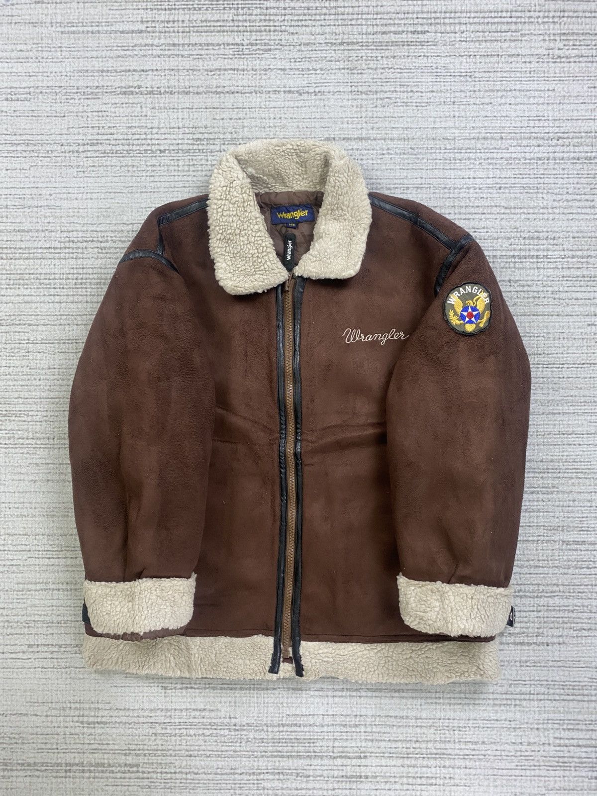 Wrangler Vintage Wrangler B3 Suede Shearling Lined Sherpa Jacket Size US XS / EU 42 / 0 - 5 Thumbnail