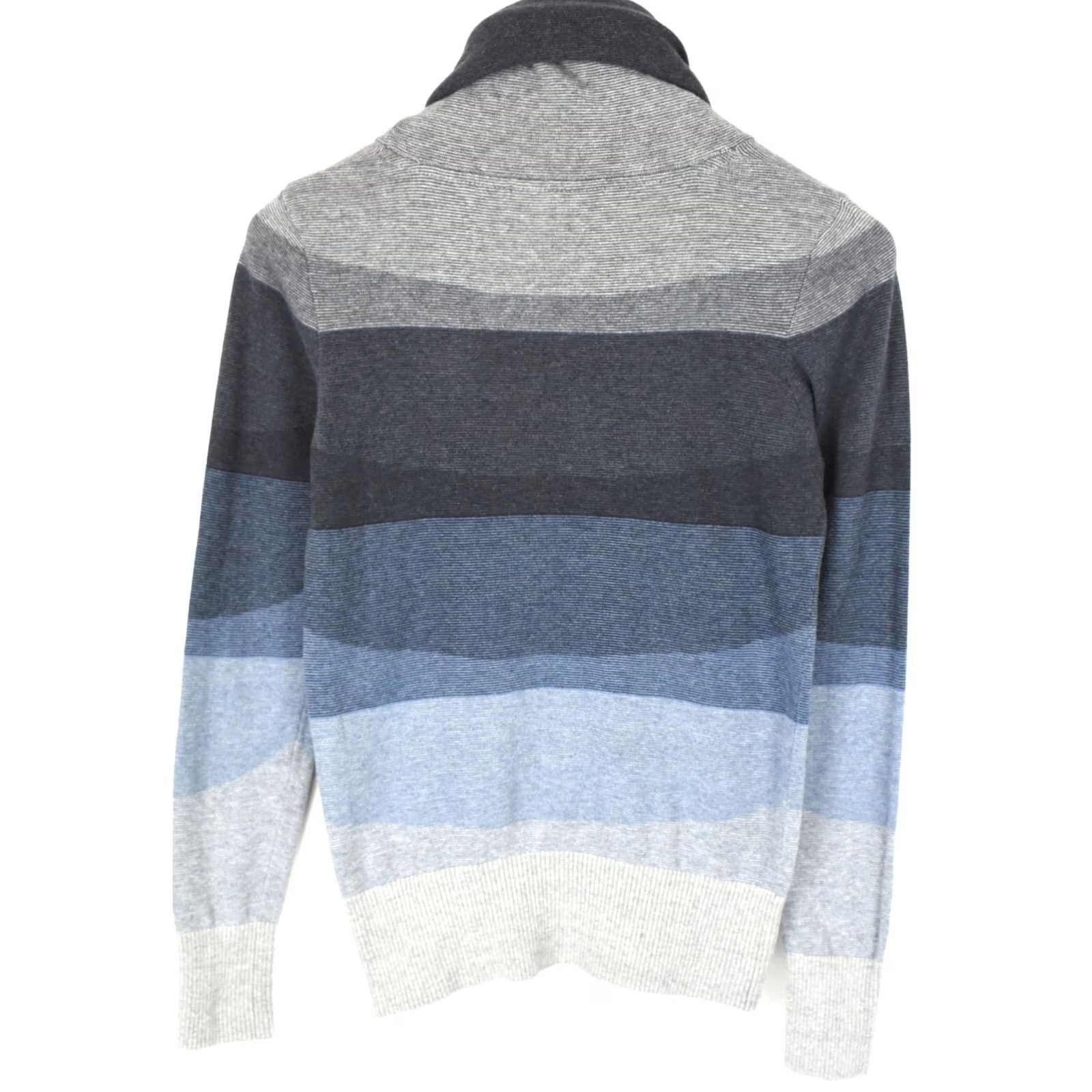 Vintage Naketano Sweatshirt Women's Small Pullover Striped High Collar Blue Size S / US 4 / IT 40 - 4 Thumbnail