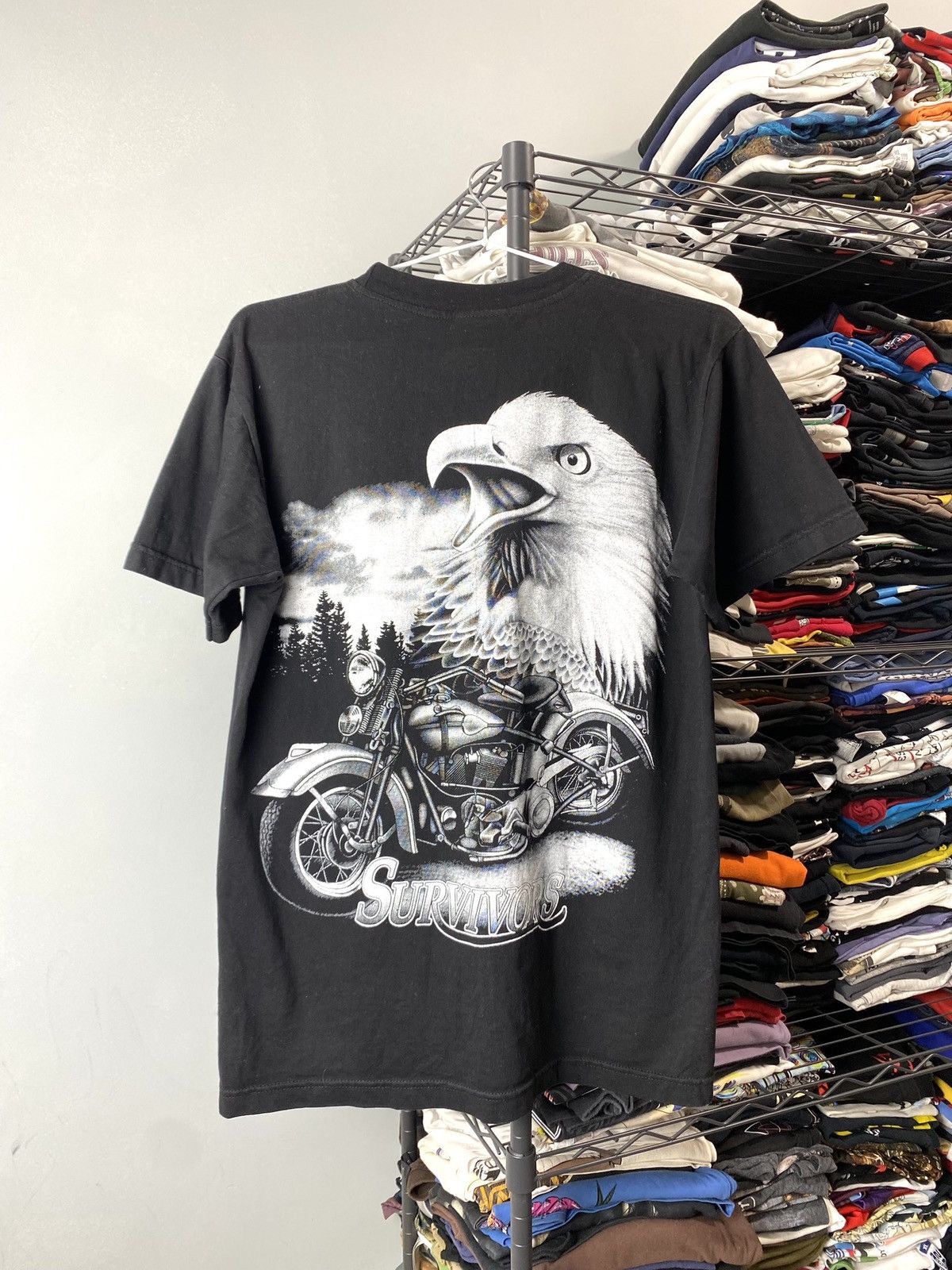 Harley Davidson Vintage 2000’s Rock Eagle Survivors Tee Shirt Choppers Size US M / EU 48-50 / 2 - 7 Thumbnail