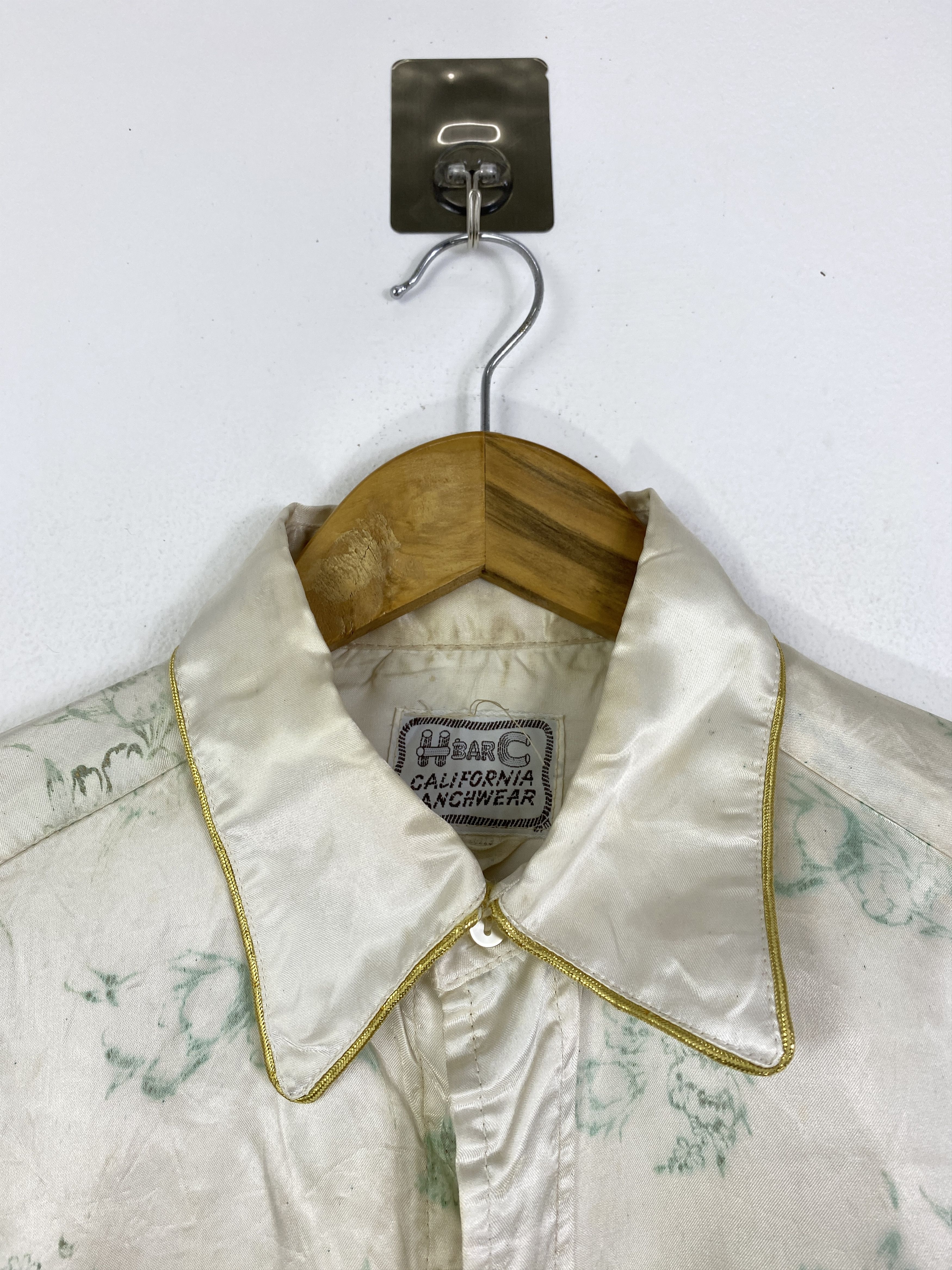 Vintage Vintage 50s H bar C Western Silk Button Up Shirt TA0711 Size US L / EU 52-54 / 3 - 8 Thumbnail