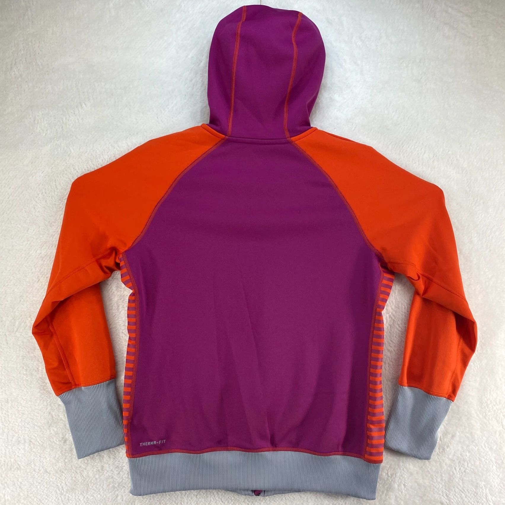 Nike VINTAGE Nike Therma-Fit Orange Purple Hoodie Hooded Full Zip Jacket Womens L Purple Nike Therma-Fit Hoodie Full Zip Jacket Womens Large Size L / US 10 / IT 46 - 2 Thumbnail