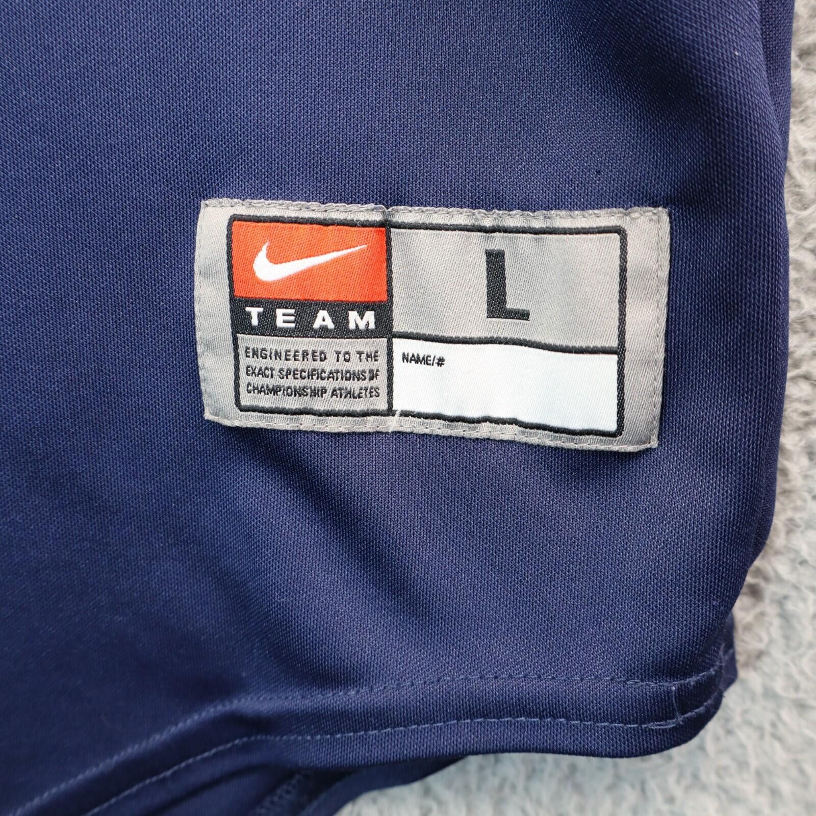 Nike Nike Baseball Jersey Men Large Blue Navy Blank Swoosh Logo Size US L / EU 52-54 / 3 - 2 Thumbnail