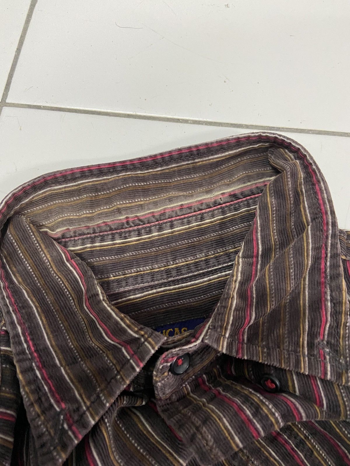 Vintage SUN LUCAS CORDUROY BUTTON DOWN SHIRT Size US L / EU 52-54 / 3 - 6 Thumbnail