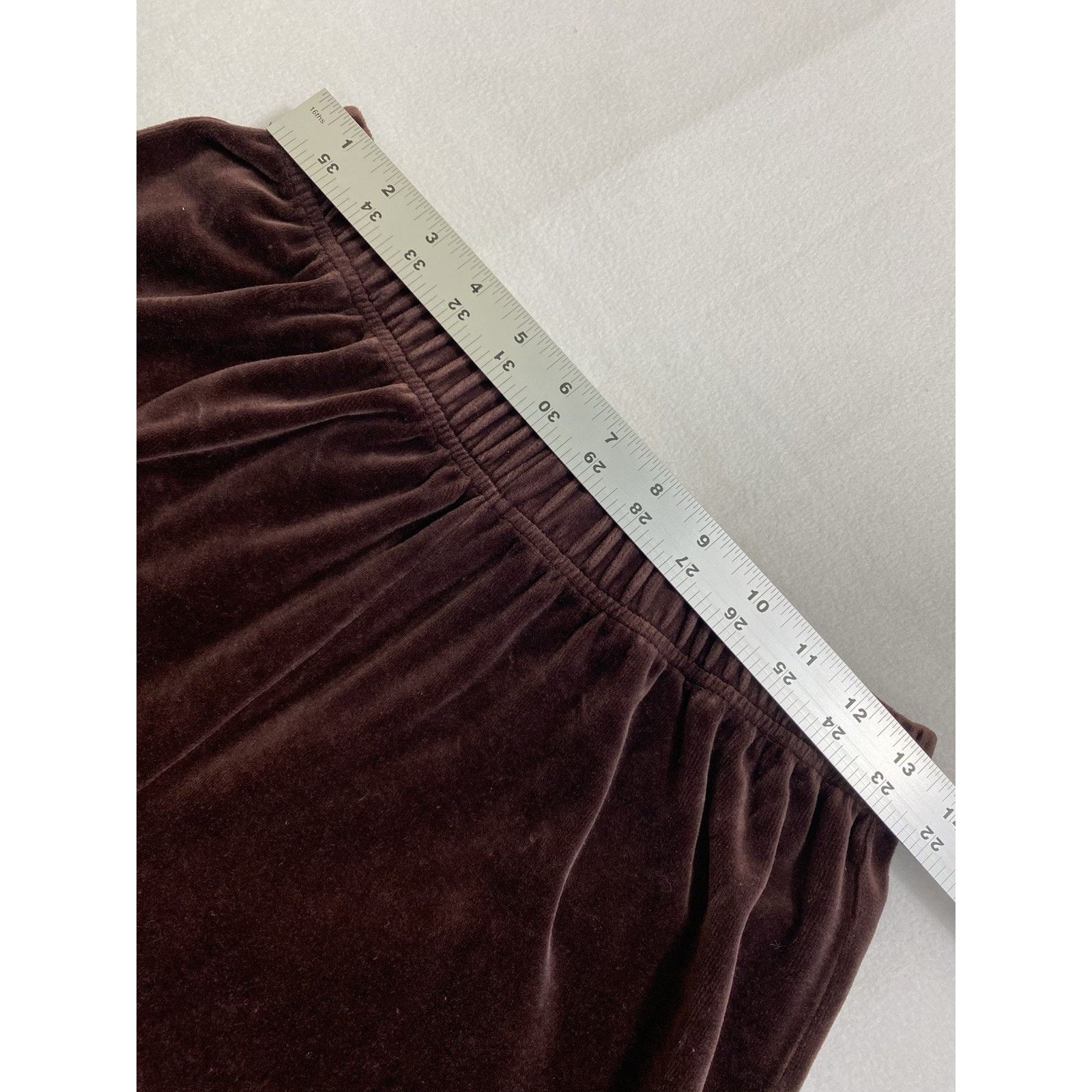 Basic Editions Vintage Womens Medium Dark Brown Velour Tracksuit Set Y2K Size 27" / US 4 / IT 40 - 14 Thumbnail