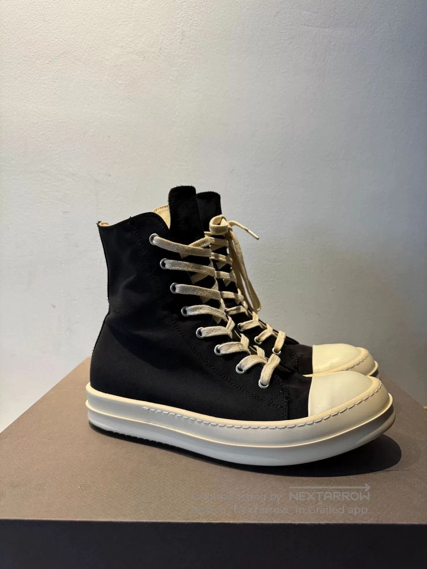 Rick Owens rick owens black high top sneakers size 38.5. Size US 7.5 / EU 40-41 - 3 Thumbnail