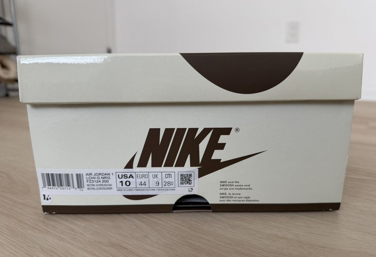 Jordan Brand × Travis Scott Travis Scott x Jordan 1 Retro Low Golf Neutral Olive Size US 10 / EU 43 - 19 Thumbnail