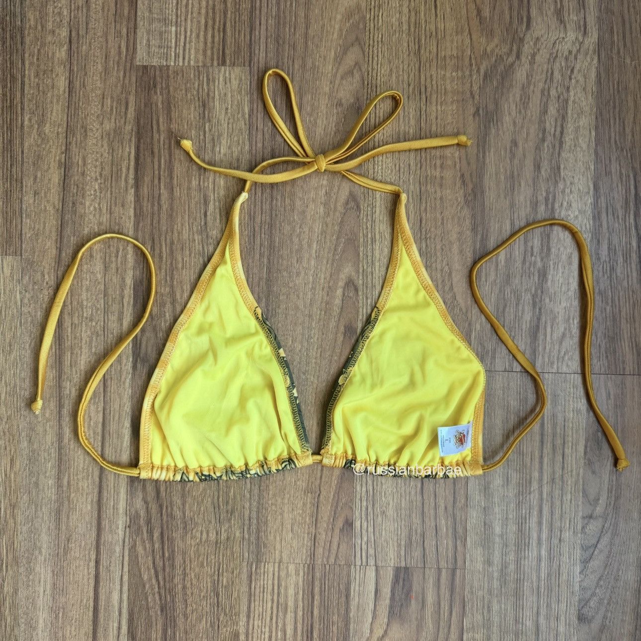 Ed Hardy ED HARDY Vintage Y2K Yellow Orange Floral Skulls Bikini Set Size L / US 10 / IT 46 - 8 Thumbnail