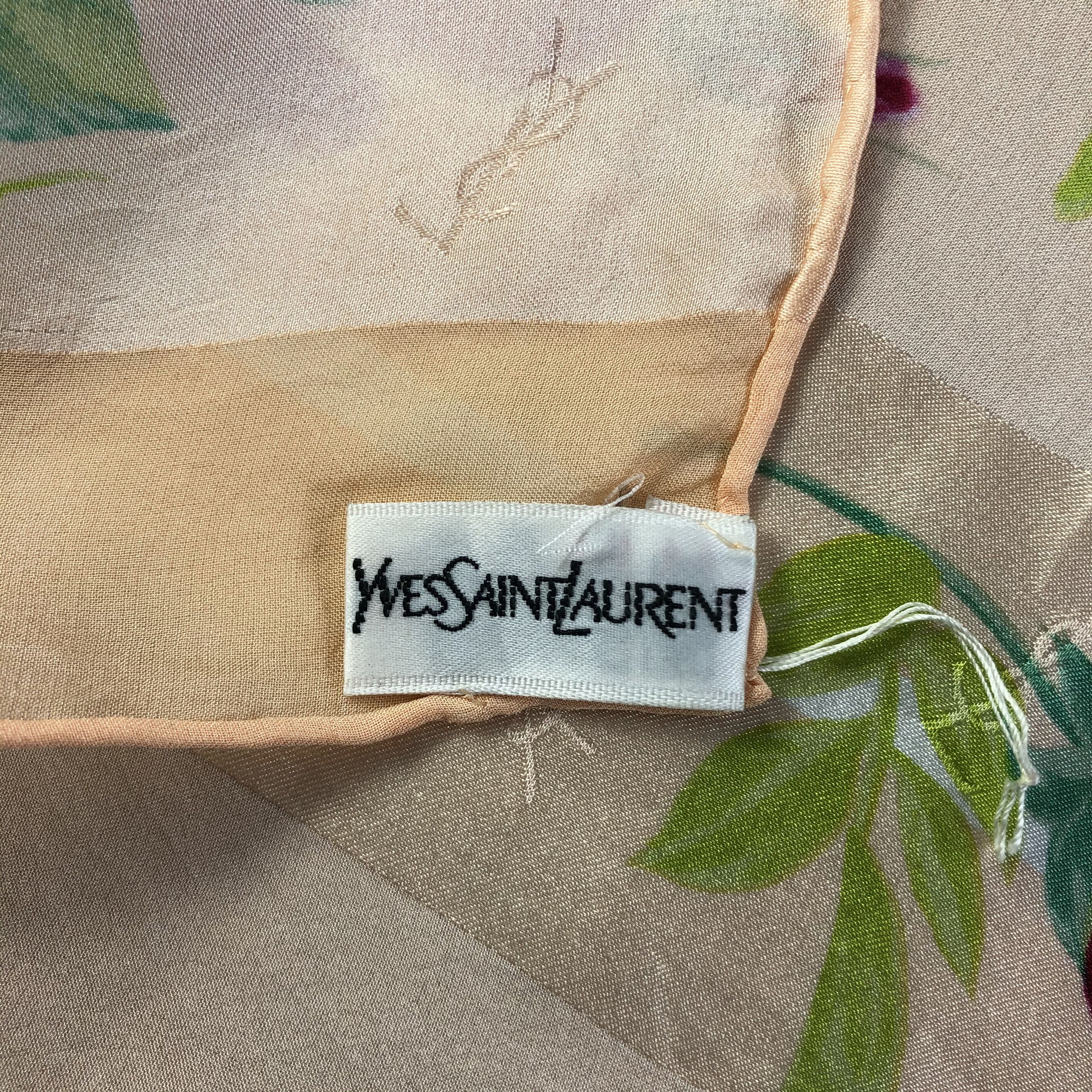 Vintage × Yves Saint Laurent Vintage Yves Saint Laurent Silk Scarf Size ONE SIZE - 5 Thumbnail