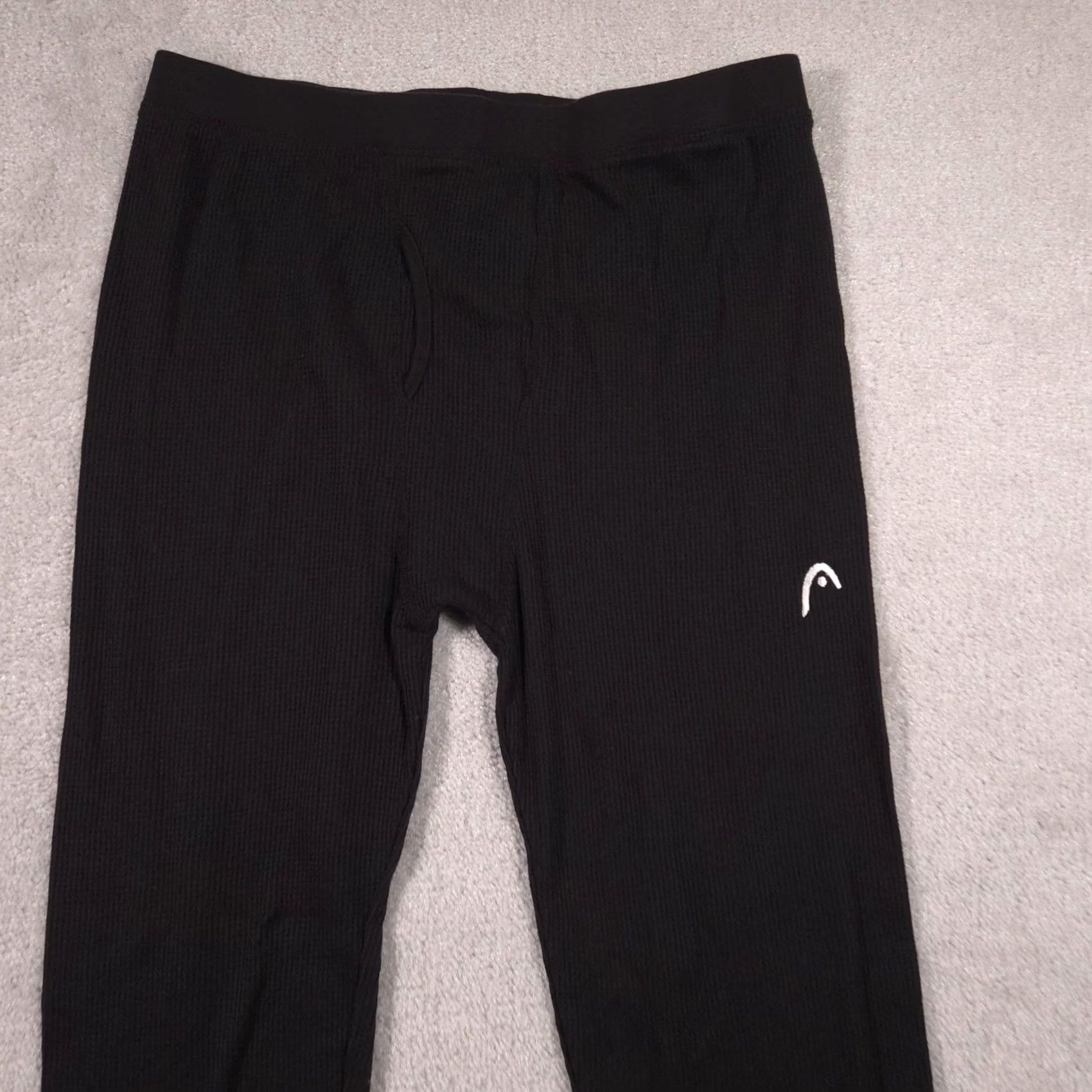 Vintage HEAD Thermal Underwear Pants Mens XL Black Long Johns Base Layer Knit Jersey Cotton Polyester Thermal Size US 36 / EU 52 - 3 Thumbnail