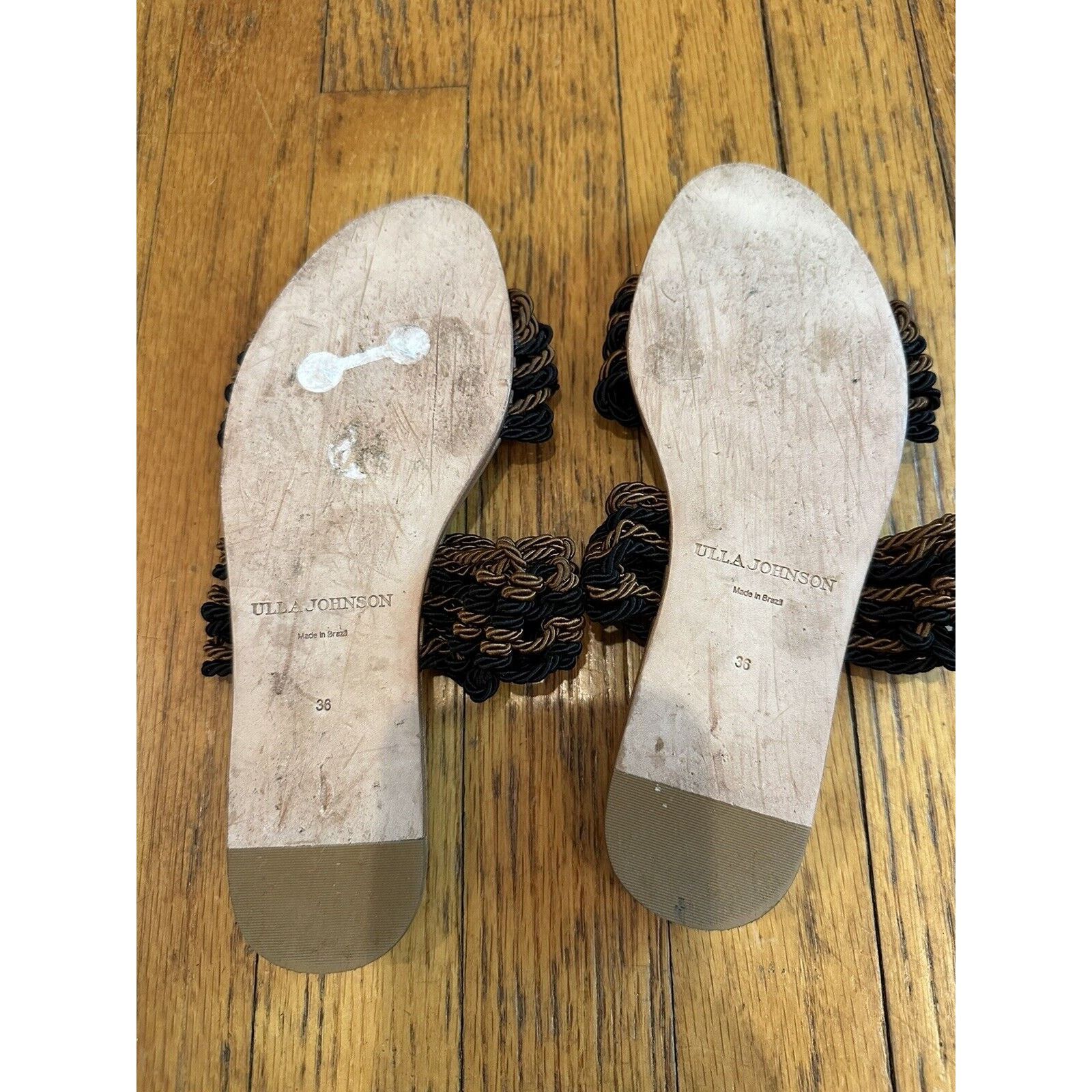 Ulla Johnson Ulla Johnson Cosa Flat Woven Slide Sandal Noir Size 6 EUC Size US 6 / IT 36 - 5 Thumbnail