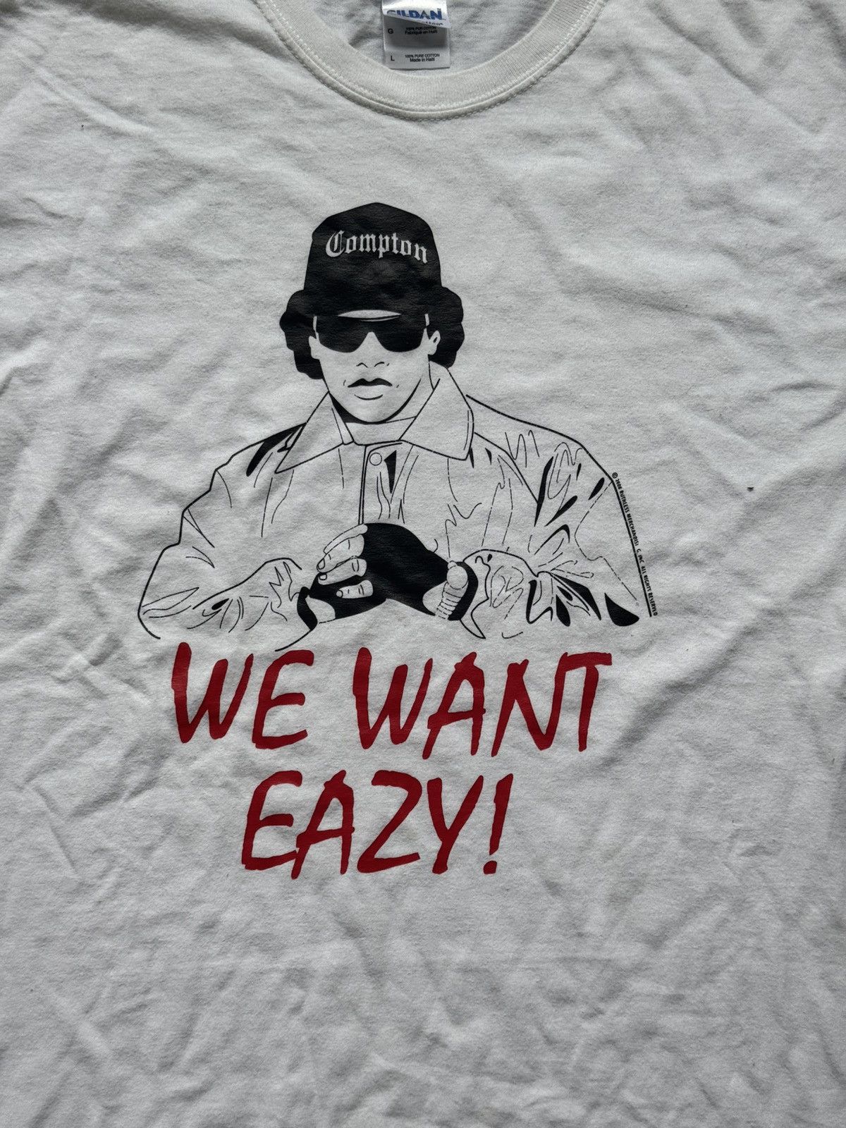 Vintage White and red Eazy-E t-shirt Size US M / EU 48-50 / 2 - 4 Thumbnail