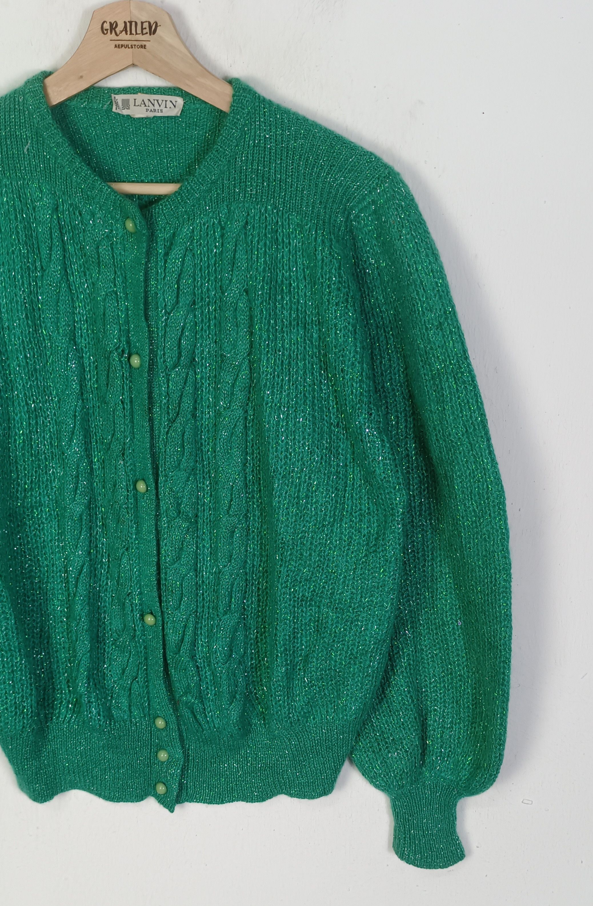 Lanvin Rare 70🔥Lanvin Paris Seta Lana Cardigan Size M / US 6-8 / IT 42-44 - 5 Thumbnail