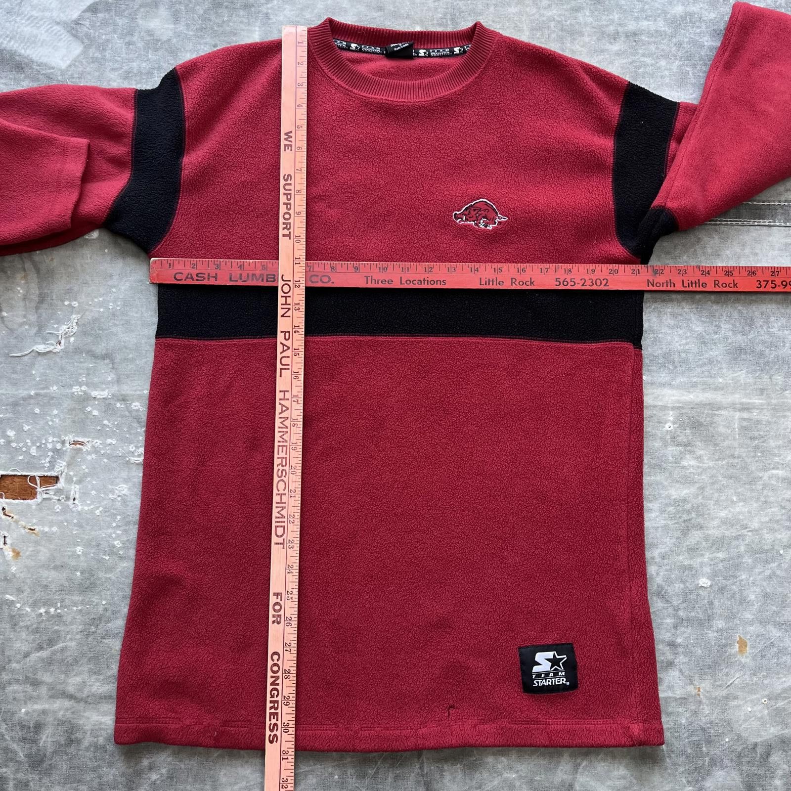 Starter × Vintage Vintage Y2K Arkansas Razorbacks Embroidery Fleece Sweatshirt Size US M / EU 48-50 / 2 - 2 Thumbnail