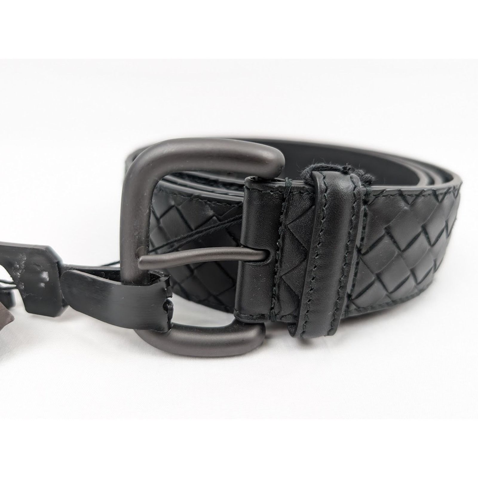 Bottega Veneta o1rshd1 Size: 110 / Intrecciato Belt in Black Size 42 - 4 Thumbnail