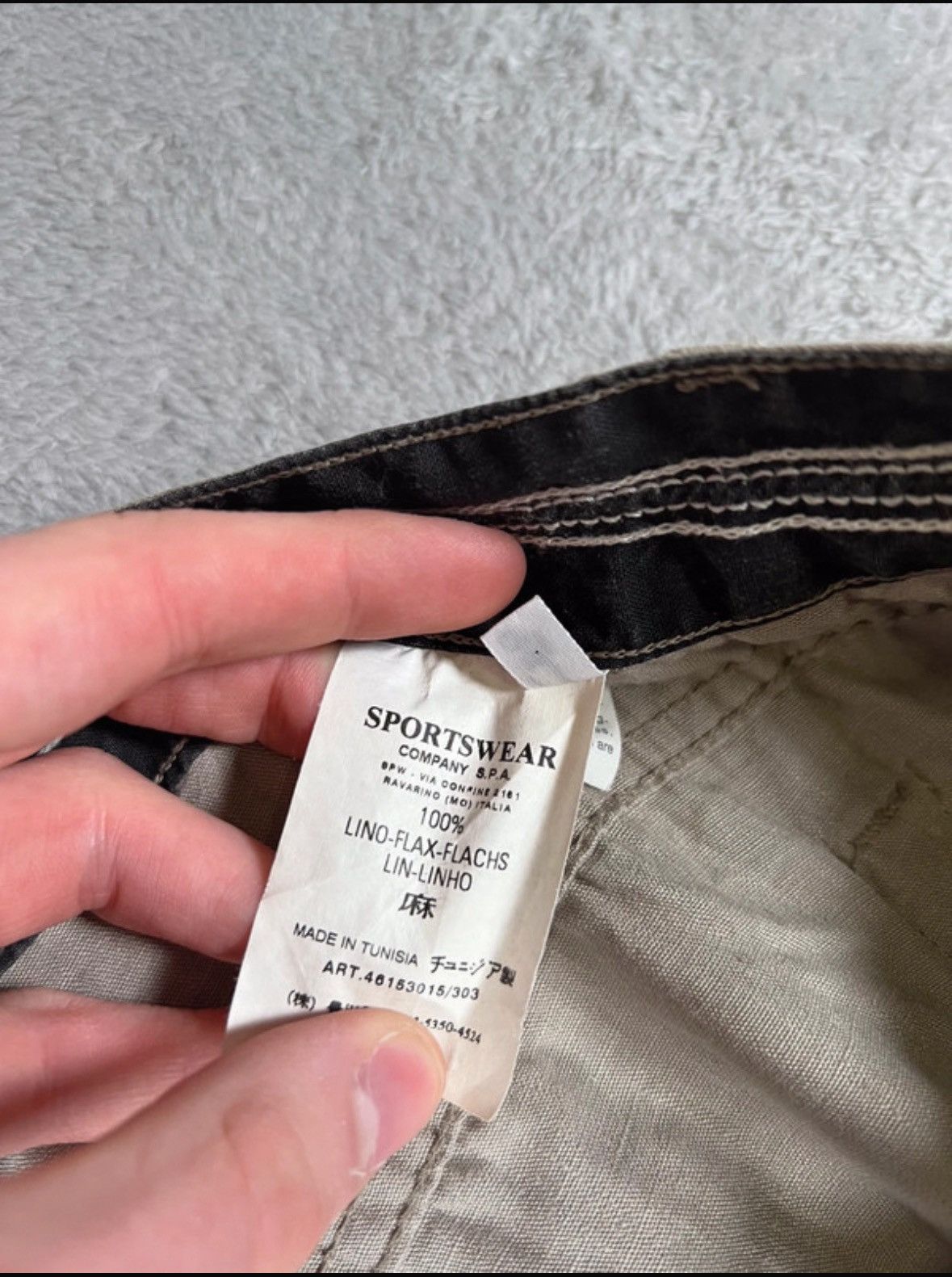 Stone Island Rare 00’s Massimo Osti Lino Flax Badge Cargo Utility Trousers Baggy Pants Size US 32 / EU 48 - 7 Thumbnail