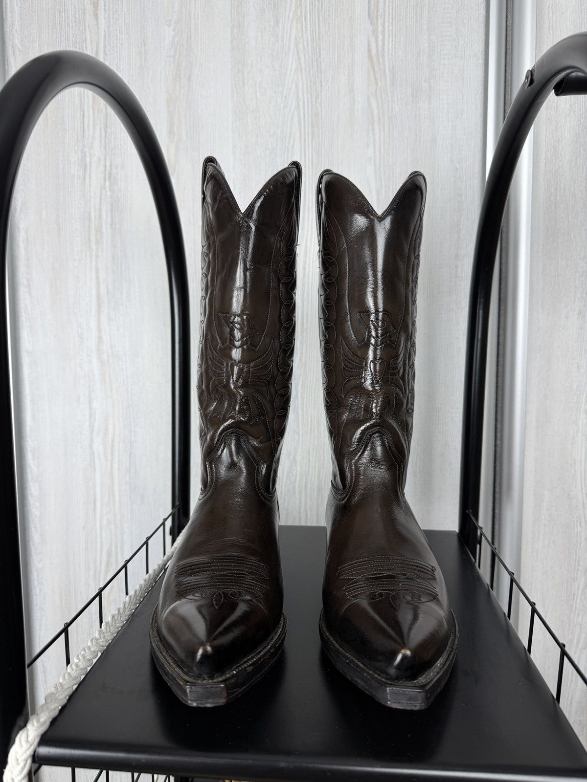 Buffalo London BUFFALO Leather brown cowboy Goodyear welt boots Size US 8 / EU 41 - 6 Thumbnail