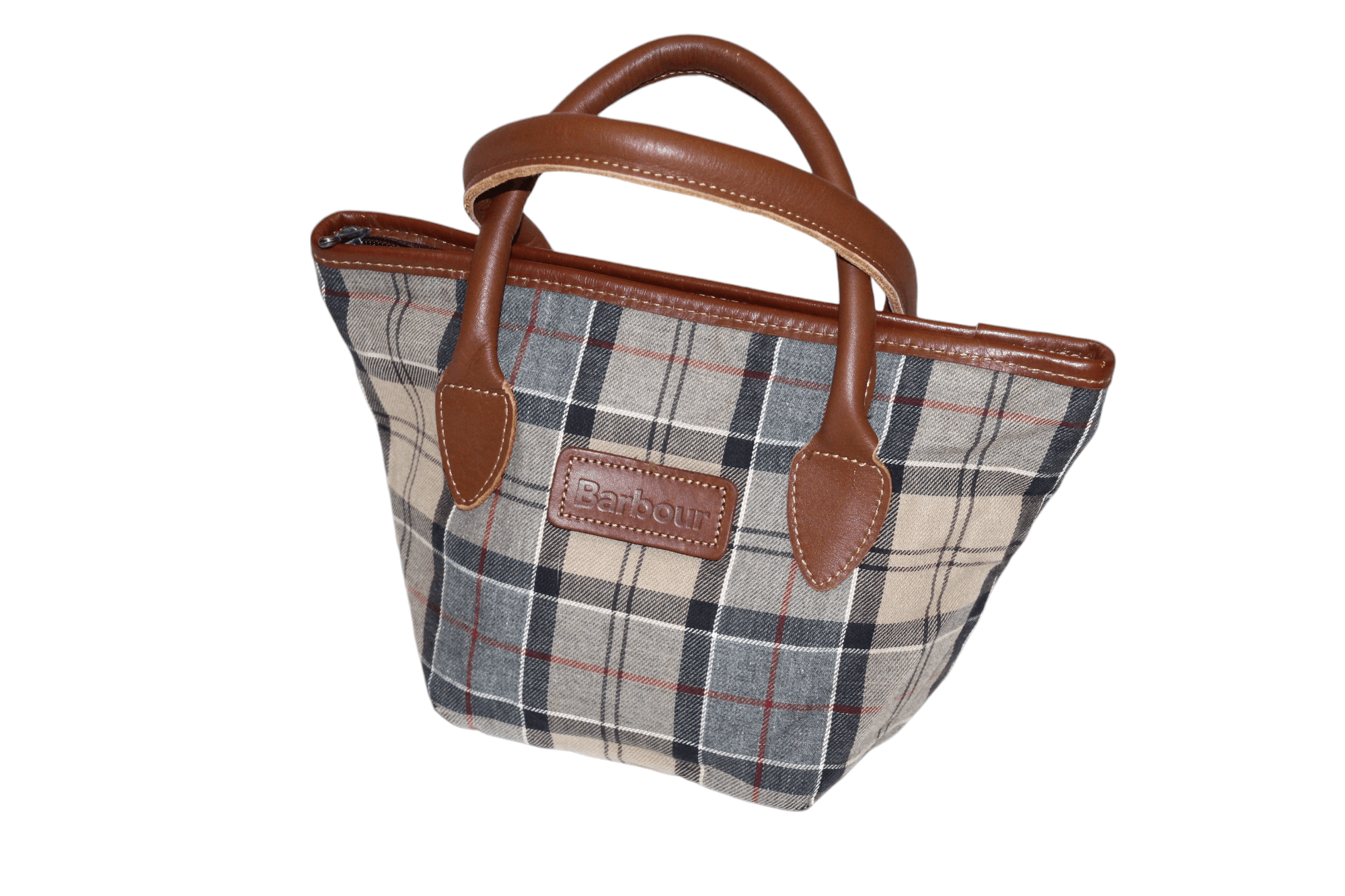 Barbour VTG Barbour Tartan Cartridge Tote Canvas Mini Handbag Size ONE SIZE - 1 Thumbnail