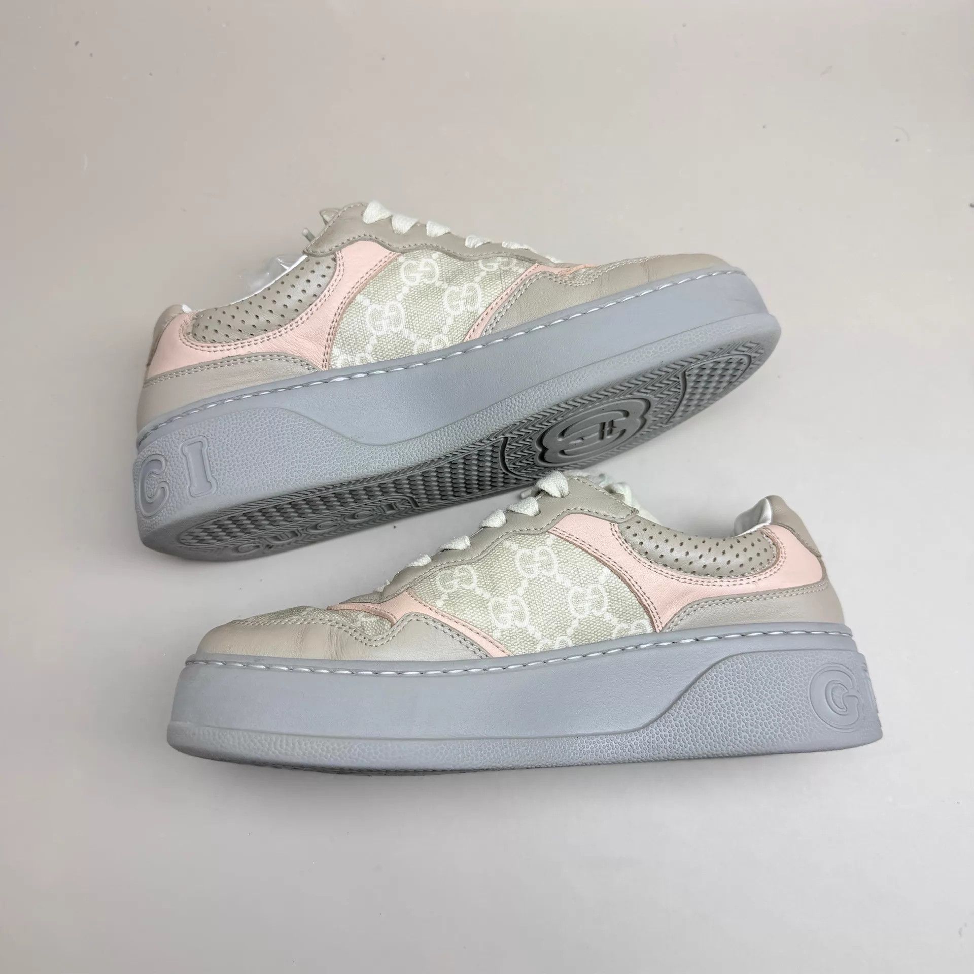 Gucci GUCCI Women's GG Gray Pink Biscuit EU36.5 95New Size US 6 / IT 36 - 5 Thumbnail
