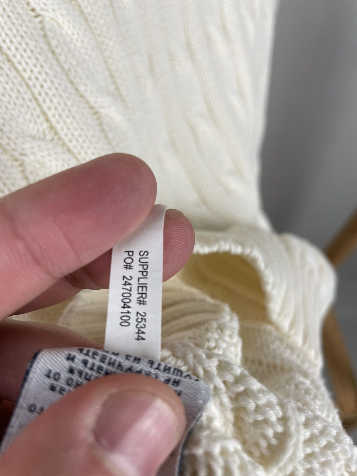 Polo Ralph Lauren × Ralph Lauren × Vintage Polo Ralph Lauren cable knit cotton v neck sweater women’s Size S / US 4 / IT 40 - 9 Thumbnail