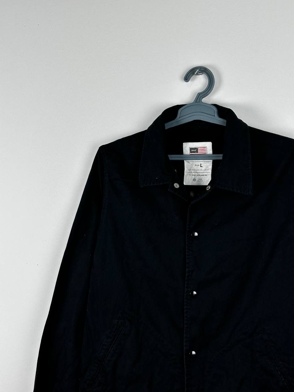 Huf Huf Sample Not For Sale Big Logo Cotton Overshirt Size L Size US L / EU 52-54 / 3 - 4 Thumbnail