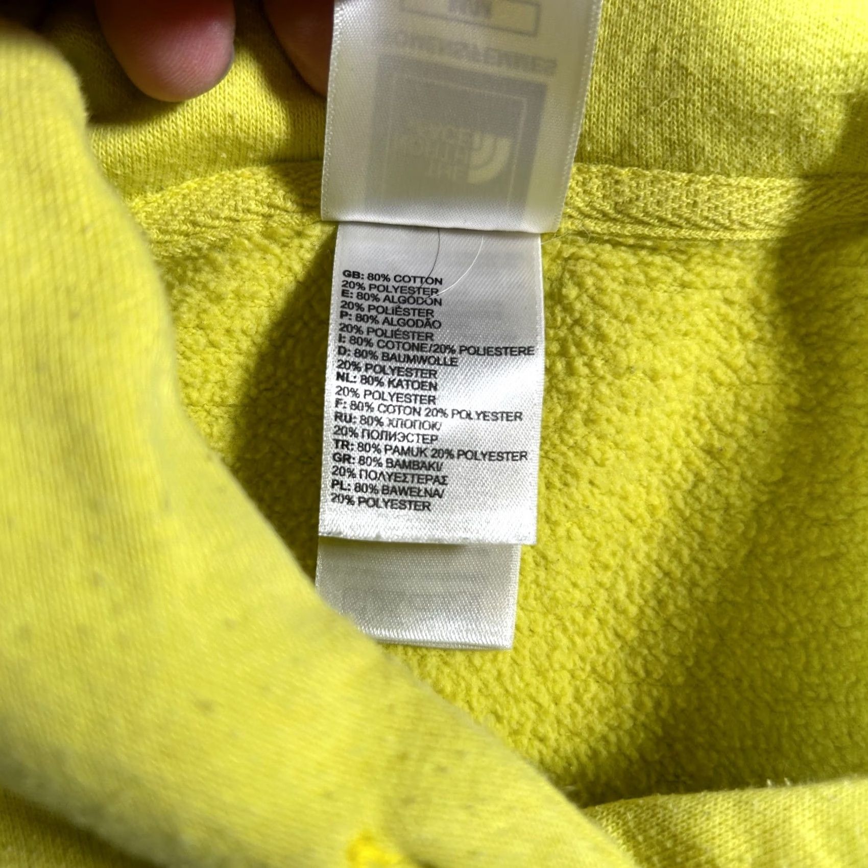 The North Face VINTAGE? No. The North Face Hoodie Womens M Lemon Yellow Logo Fleece Lined Sweatshirt Size M / US 6-8 / IT 42-44 - 4 Thumbnail