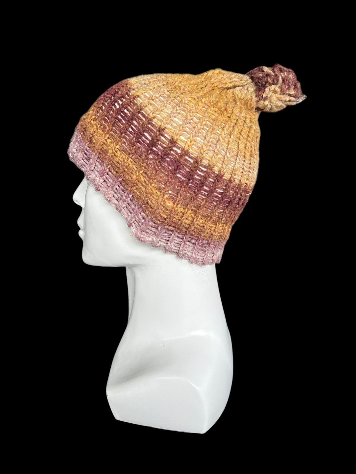 Japanese Brand × Kapital × Vintage Crochet Knitted Handmade Beanie Hats☠️☠️ Size ONE SIZE - 3 Thumbnail