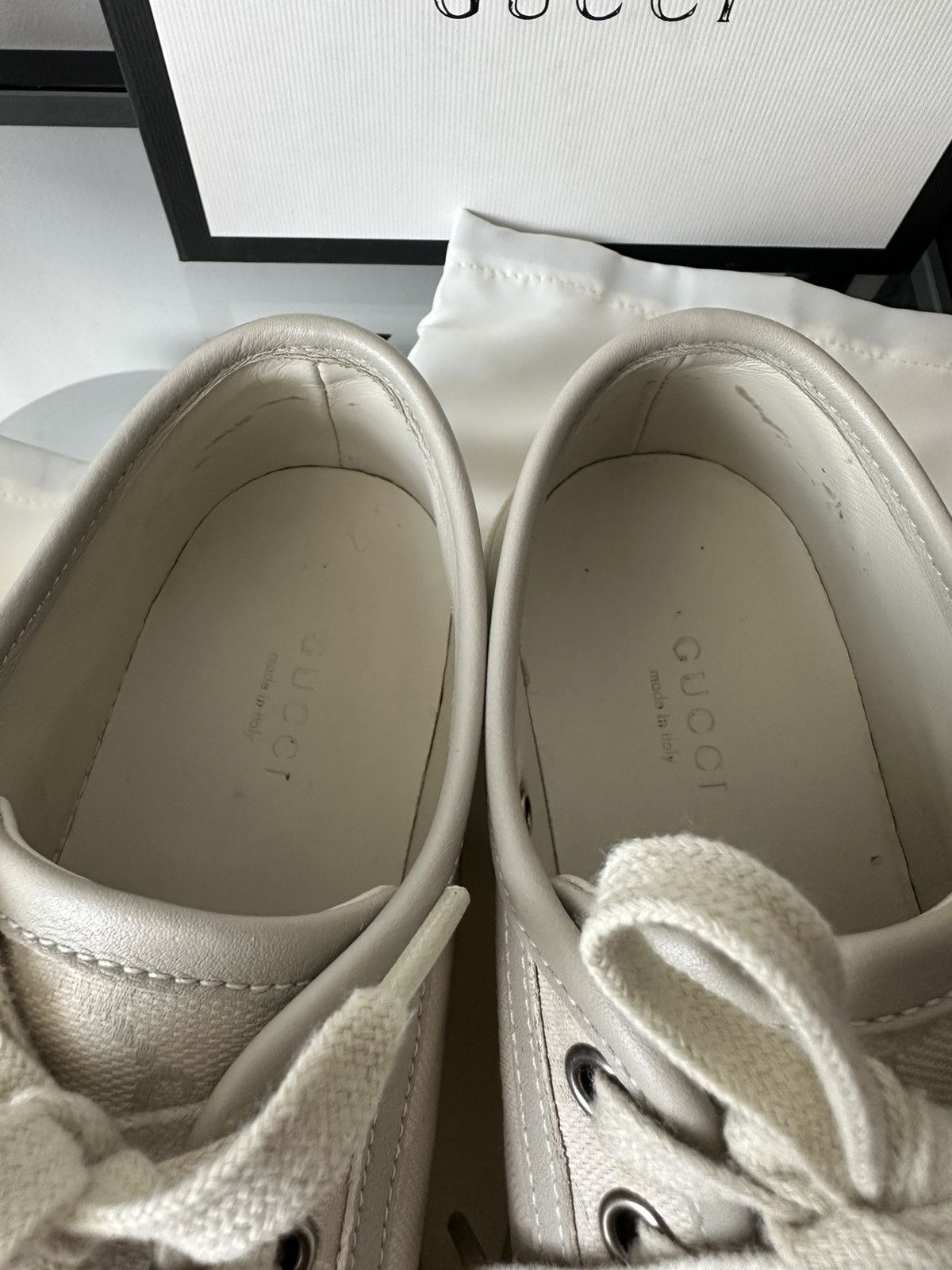 Gucci Gucci Wmns GG Low 'Cotton Washed - White' sneakers Size US 7.5 / IT 37.5 - 7 Thumbnail