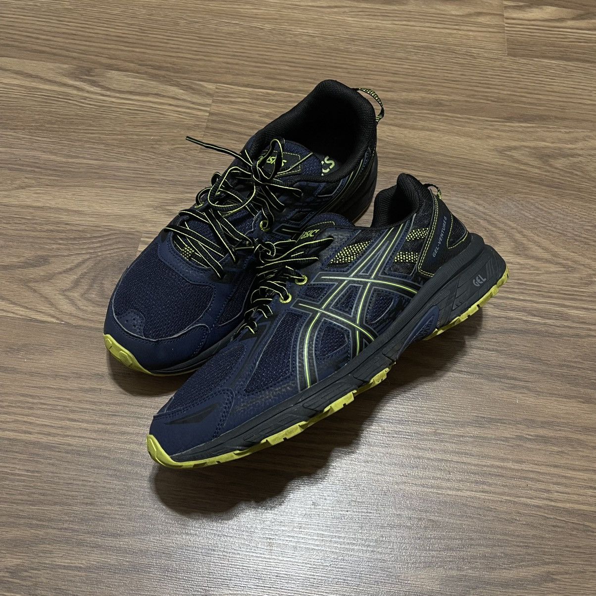 Asics Asics gel venture 6 navy blue lime Size US 11 / EU 44 - 2 Thumbnail