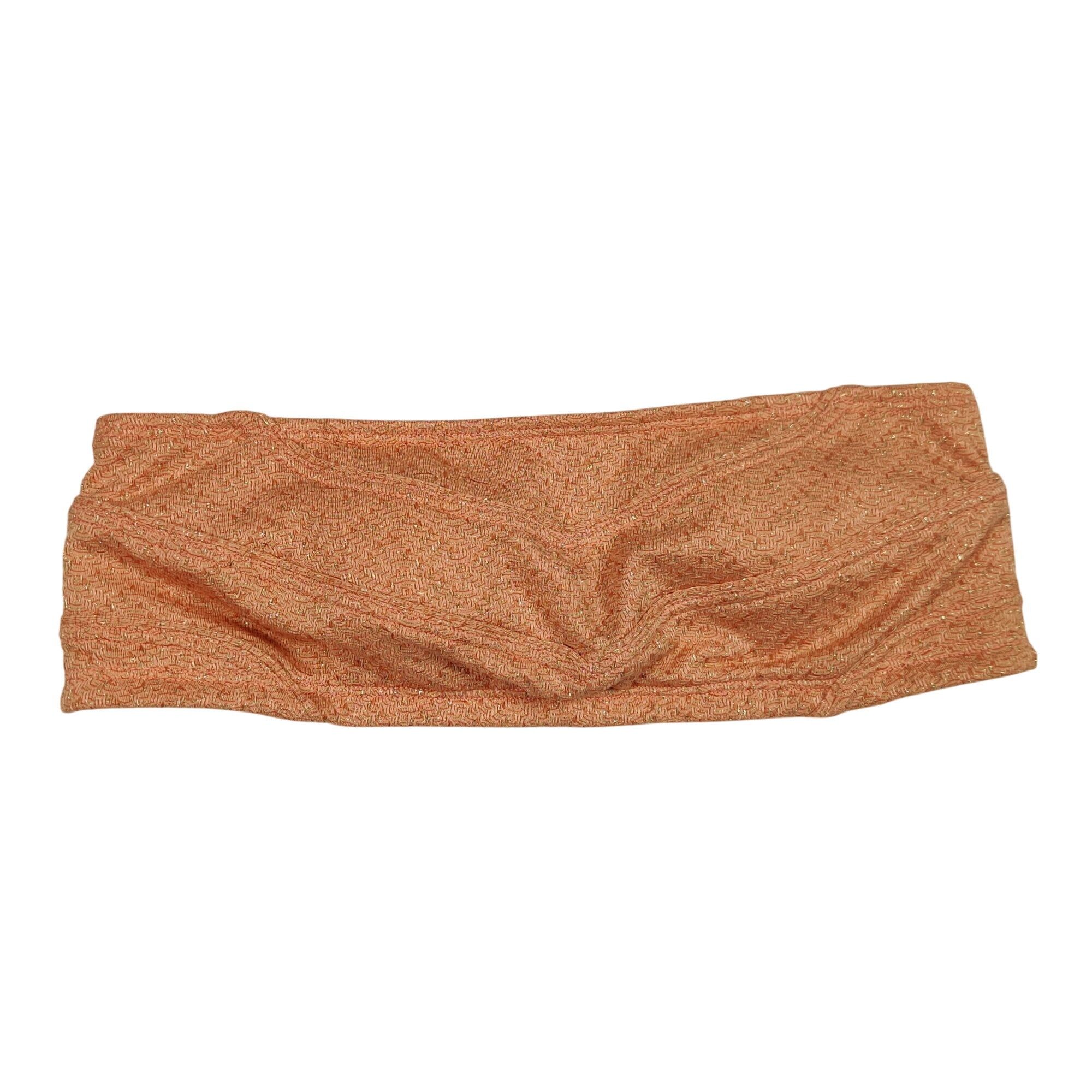 Other Peony 4 Strapless Metallic Orange Gold Texture Bandeau Bikin Size ONE SIZE - 2 Thumbnail