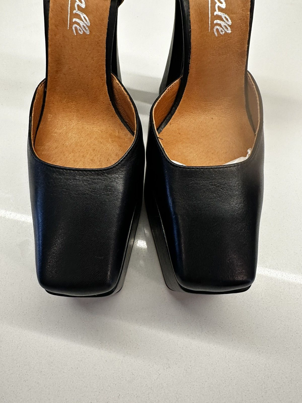 Other L'INTERVALLE Cabaret Black Leather Platform Strap Shoes sz 7 Size US 7 / IT 37 - 4 Thumbnail