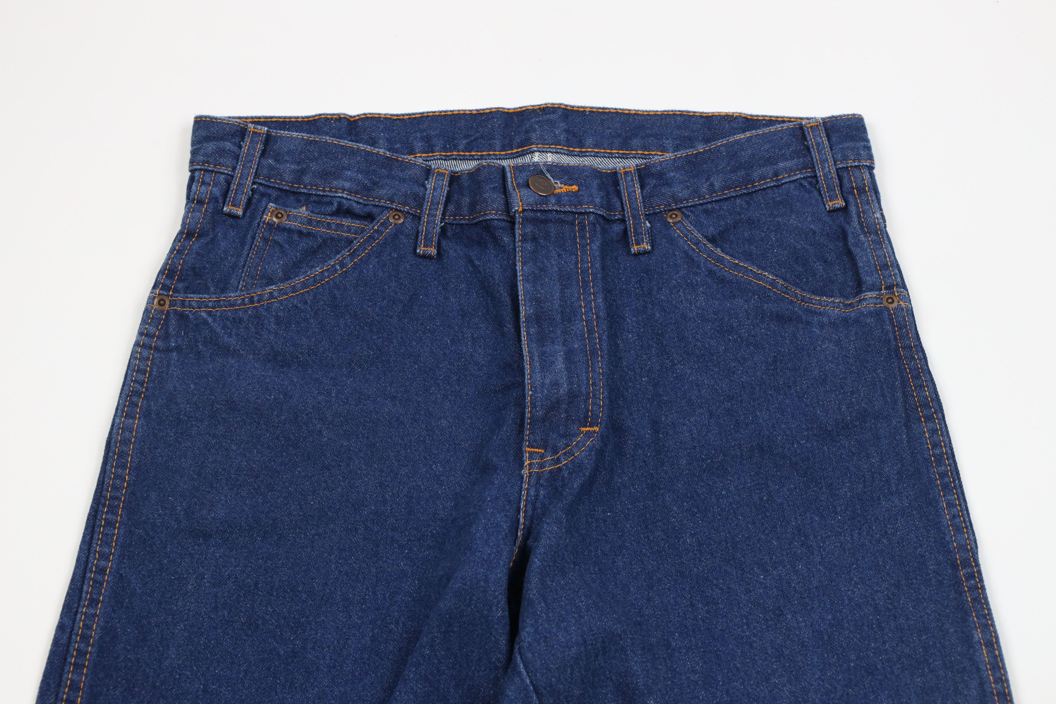 Dickies × Vintage Vintage Dickies Spell Out Wide Leg Denim Jeans Blue Cotton Size US 33 - 2 Thumbnail