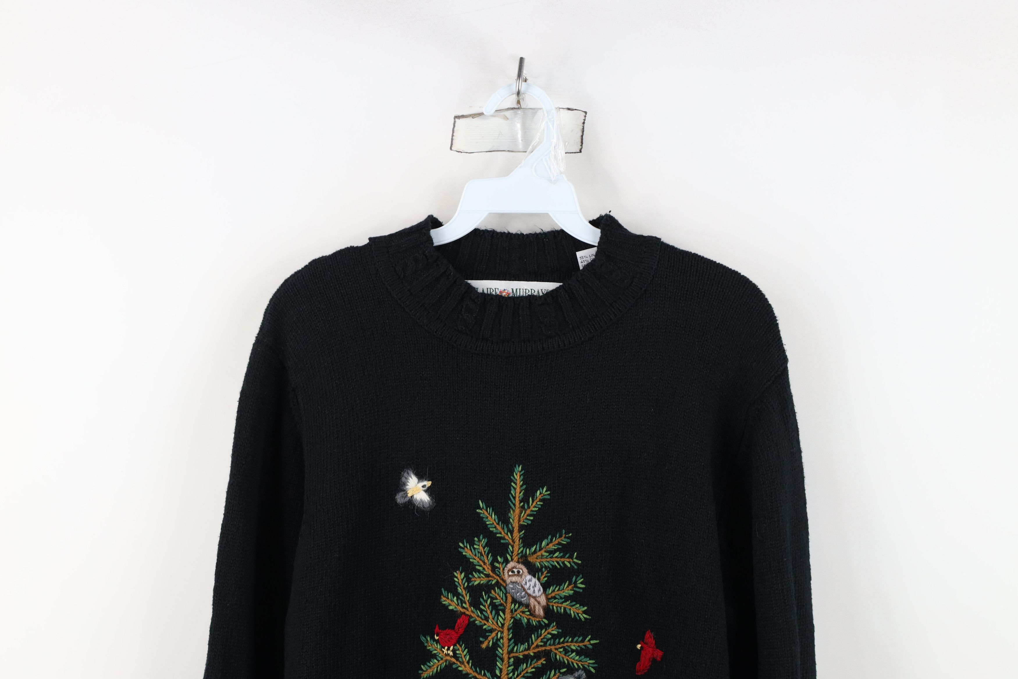 Vintage Vintage 90s Streetwear Blend Embroidered Nature Knit Sweater Size L / US 10 / IT 46 - 2 Thumbnail