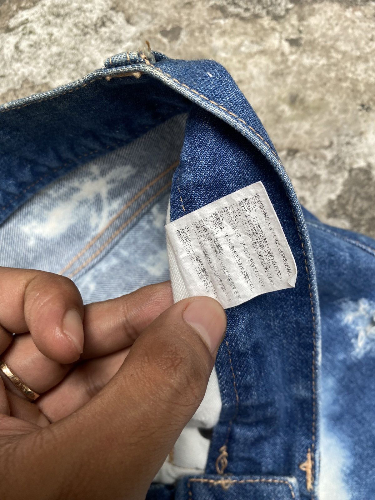 Japanese Brand PROPA9ANDA Josh Rox Tie Dye Ripped Japanese Denim Size US 33 - 6 Thumbnail