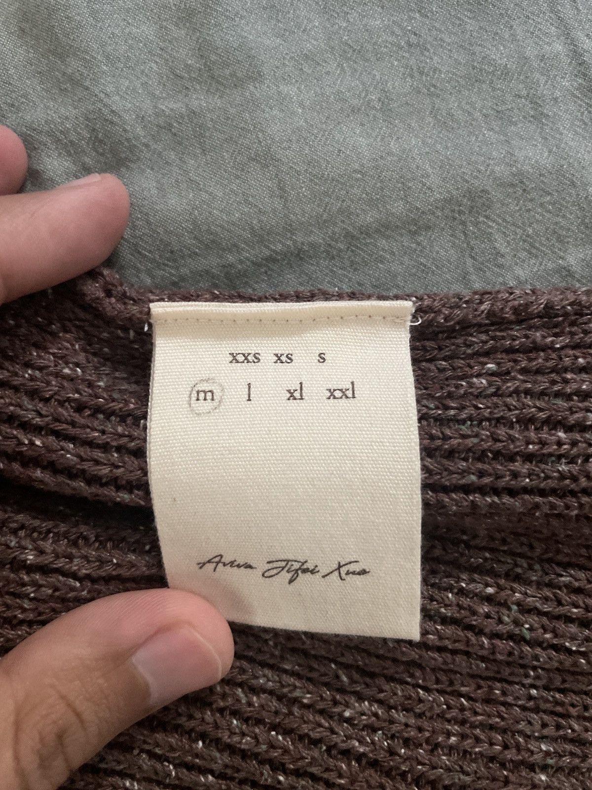Aviva Jifei Xue Contrast Crewneck - Brown Mix Size US M / EU 48-50 / 2 - 3 Thumbnail