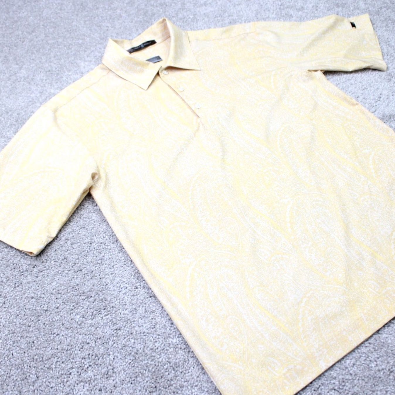 Nike Nike Tiger Woods Polo Shirt Mens Small Yellow Floral Dri-Fit Golf Short Sleeve Size US S / EU 44-46 / 1 - 6 Thumbnail