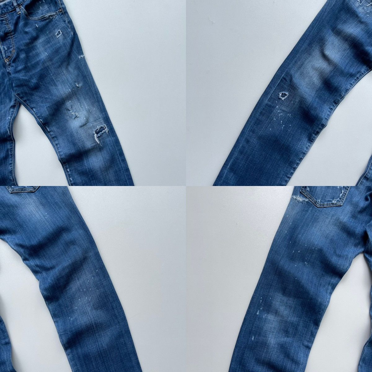 Dsquared2 Dsquared2 Distressed Japan Skinny Dan Stretch Jeans Blue Size US 36 / EU 52 - 5 Thumbnail