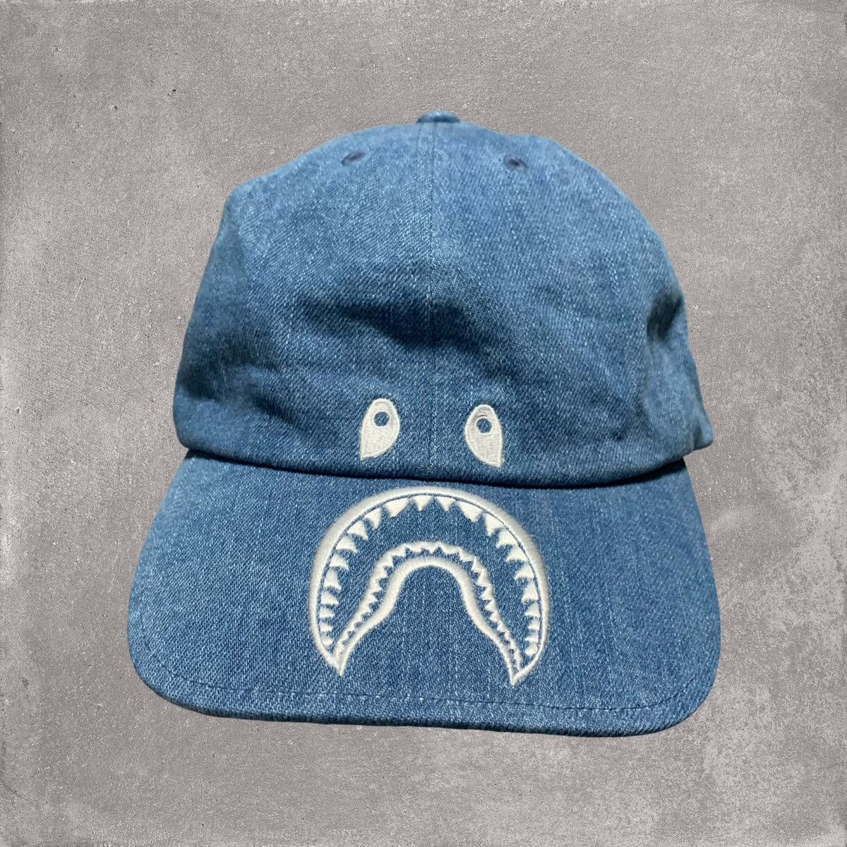 Bape Bape Cap Shark Denim Panel Cap Light Indigo Blue 2019 Size ONE SIZE - 2 Thumbnail