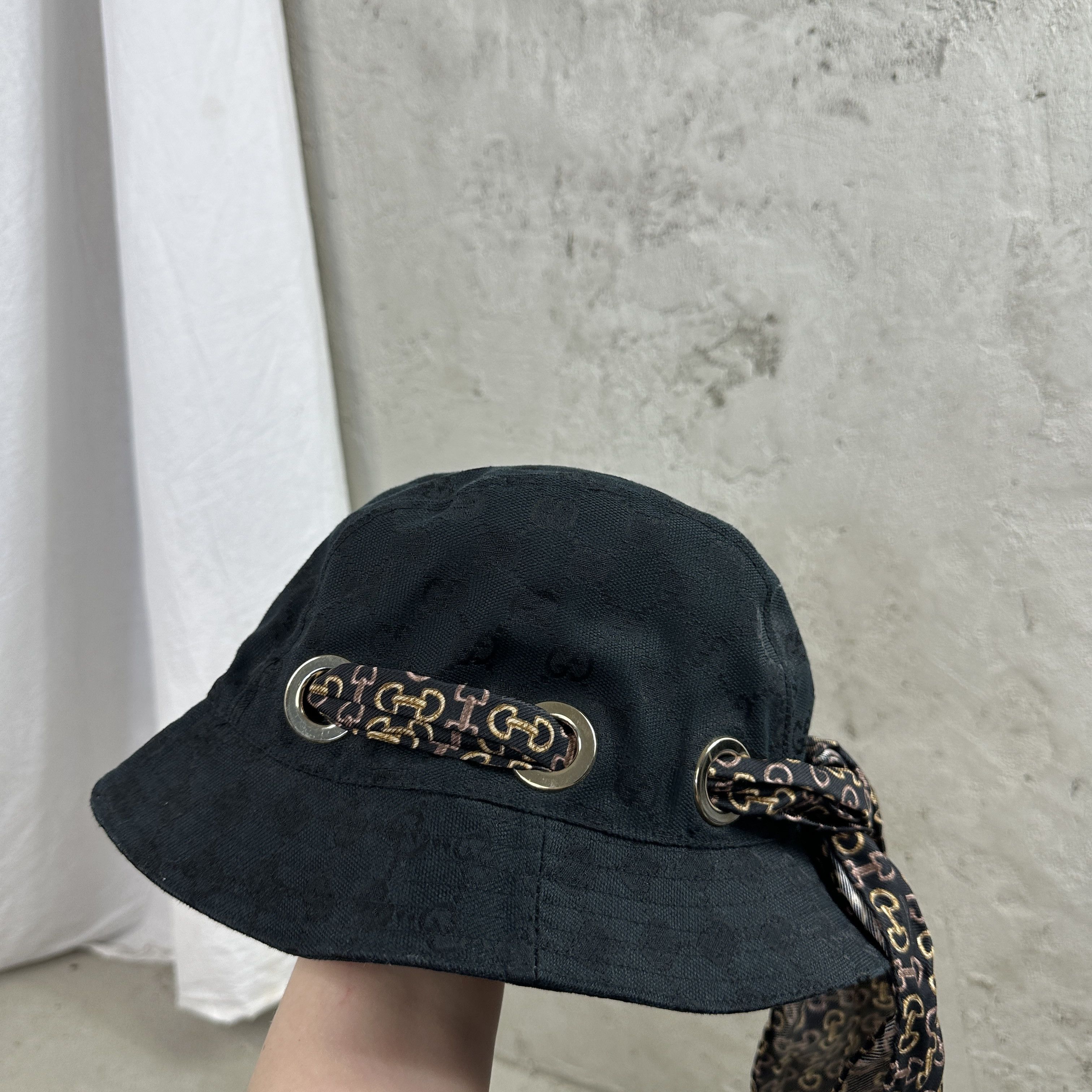 Gucci × Vintage Vintage 00s Old Money Gucci Monogram Bucked Hat Size ONE SIZE - 6 Thumbnail