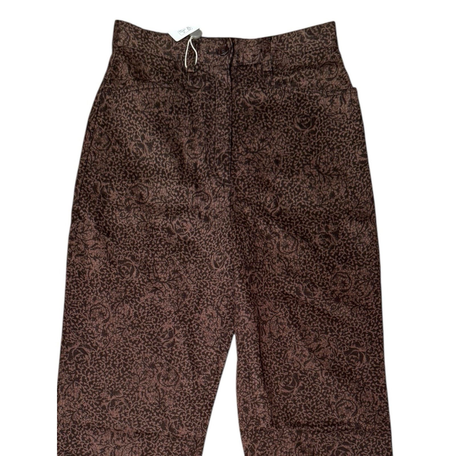Other Padi Couture NEW Brown Patterned Trousers Straight Leg Size 26" / US 2 / IT 38 - 2 Thumbnail
