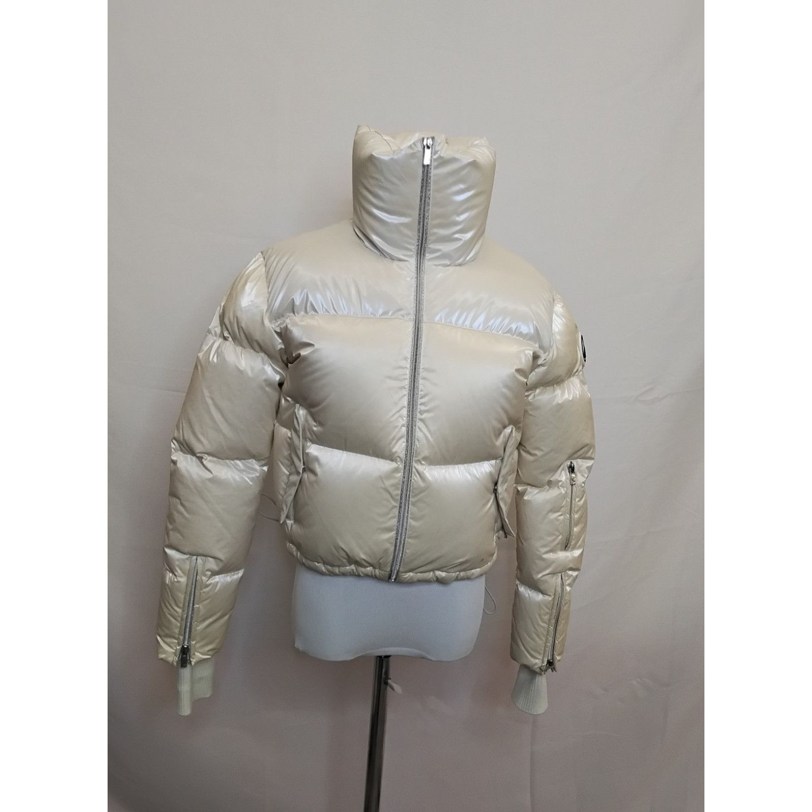 Other My Sunday Ski Down Jacket Women's Small Cream Holographic Size S / US 4 / IT 40 - 2 Thumbnail