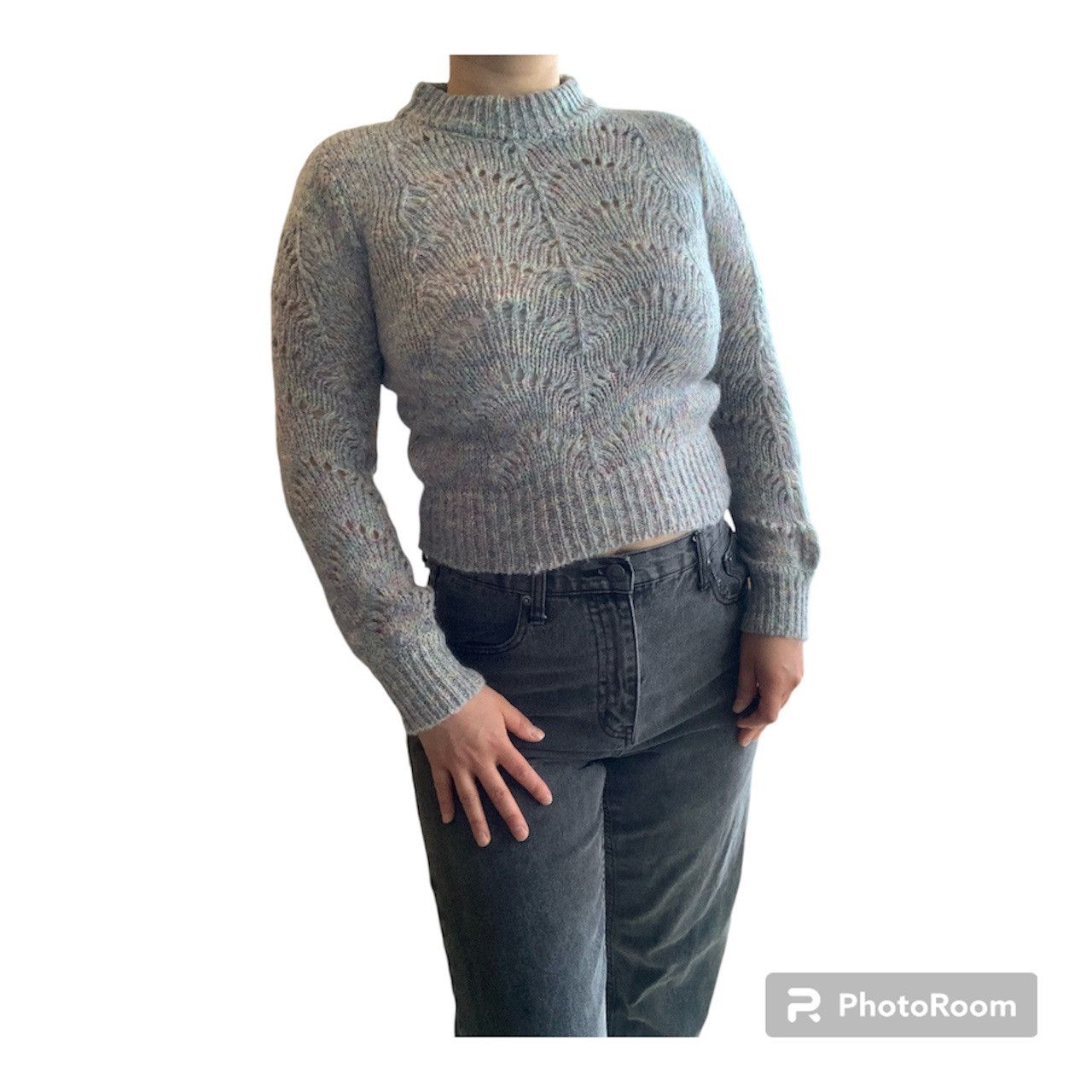 Designer NWT Pointelle Sweater - Dynamite Knitwear Collection Size XS / US 0-2 / IT 36-38 - 7 Thumbnail